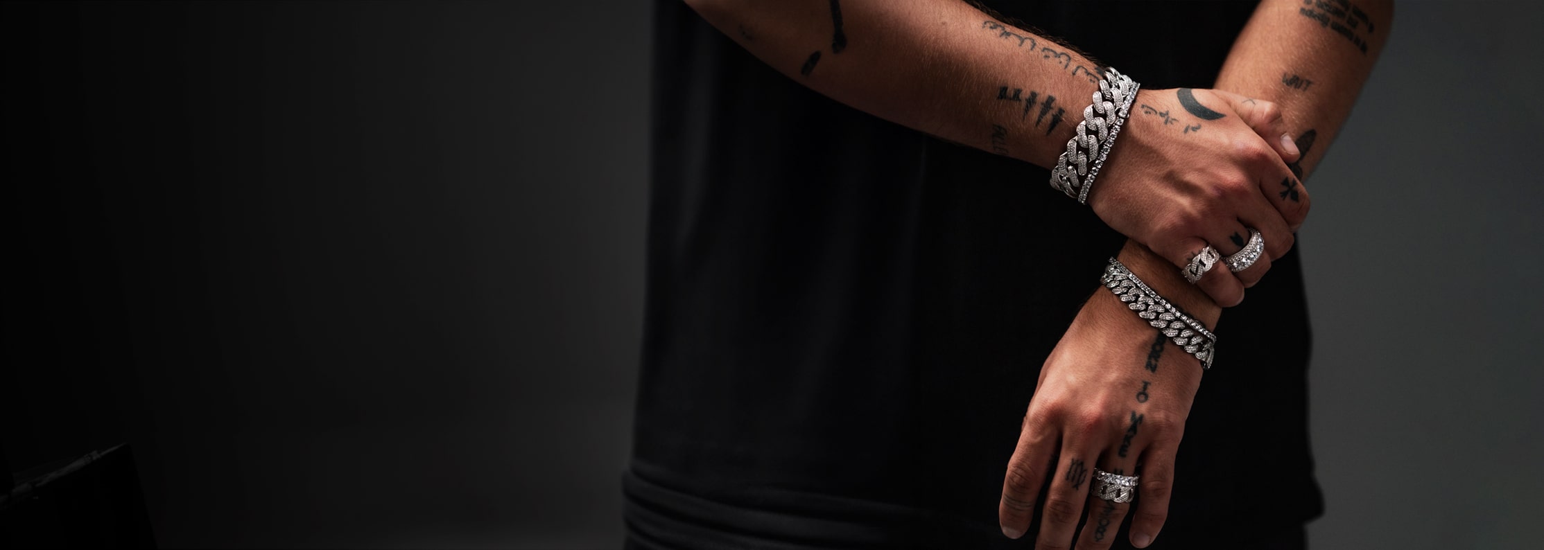 Men's silver bracelets