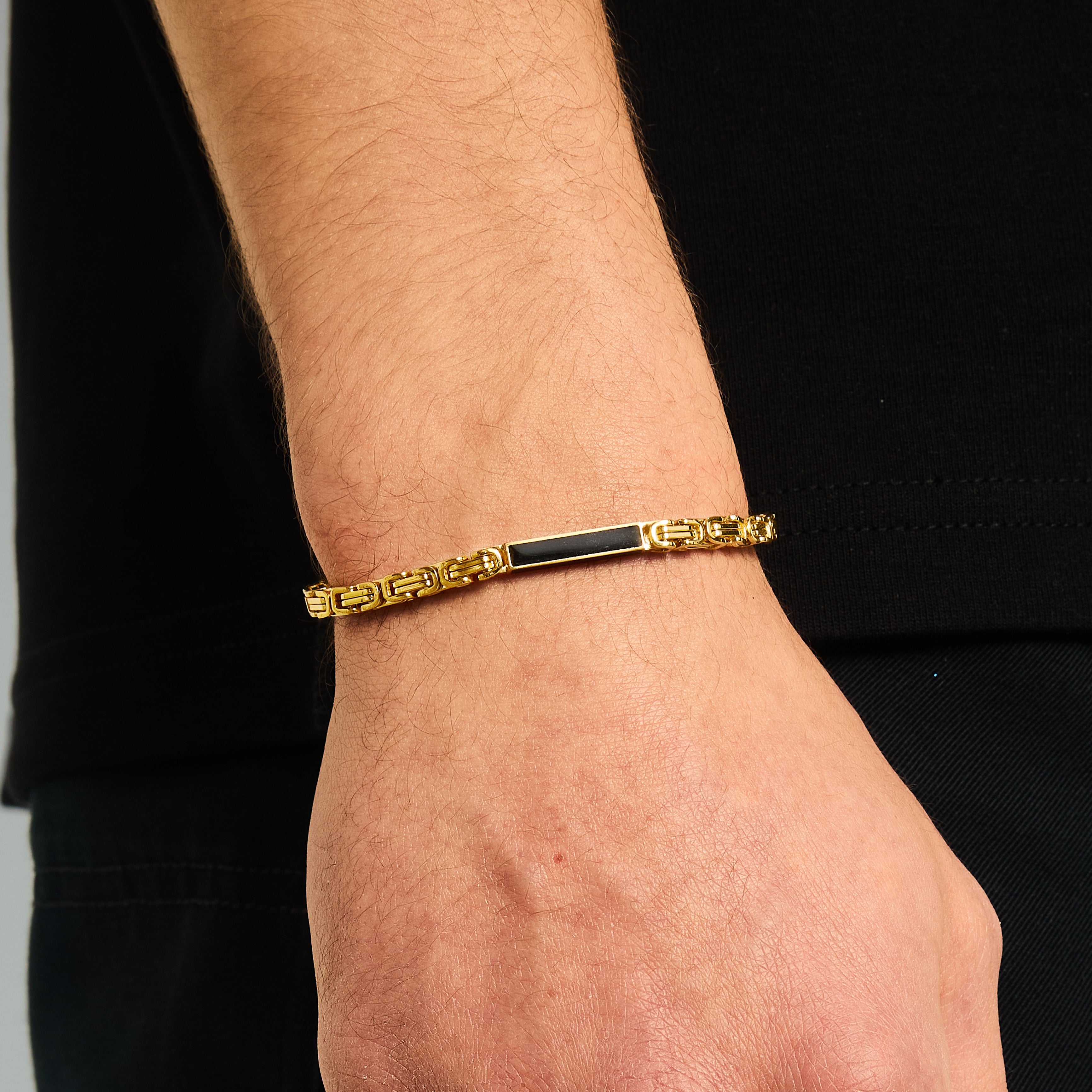 Bracelet Oeil de Tigre Byzantine 4mm Or