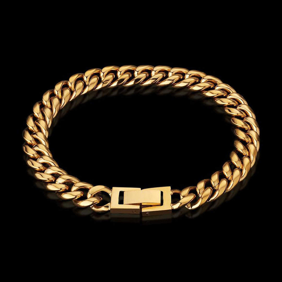 Miami Cuban Link Bracelet 8mm Gold