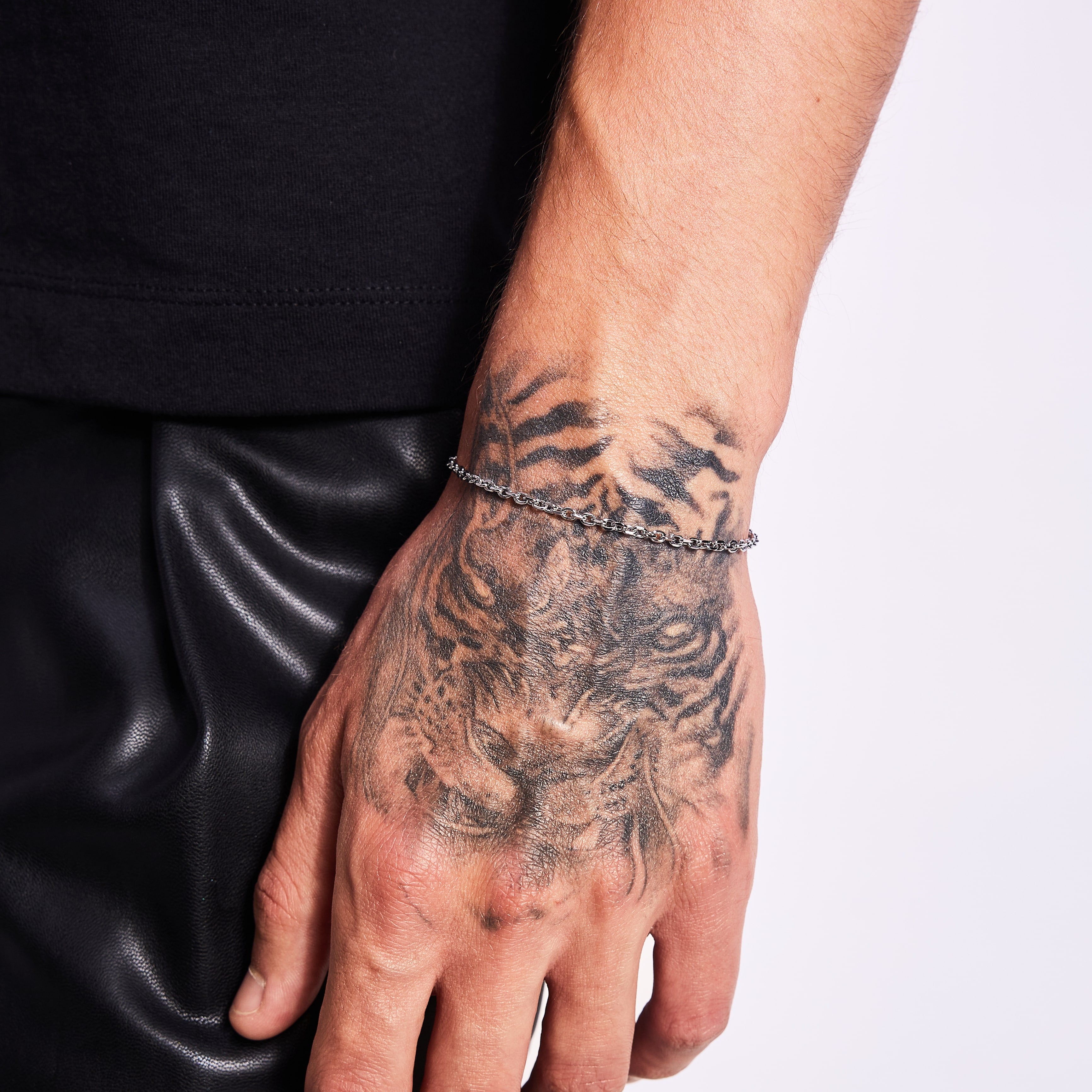 Anchor Bracelet 3mm White Gold