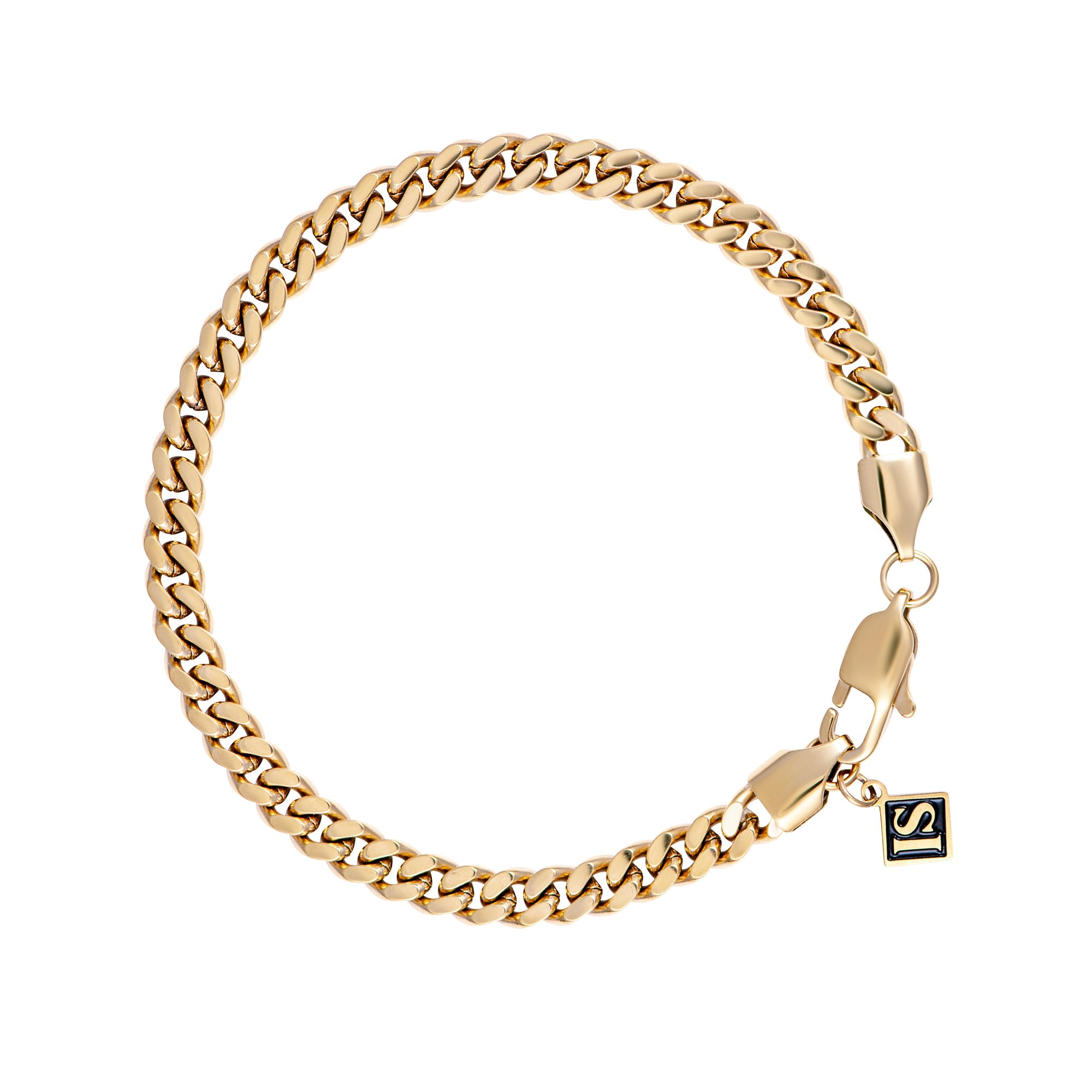 Curb Cuban Link Bracelet 5mm Gold