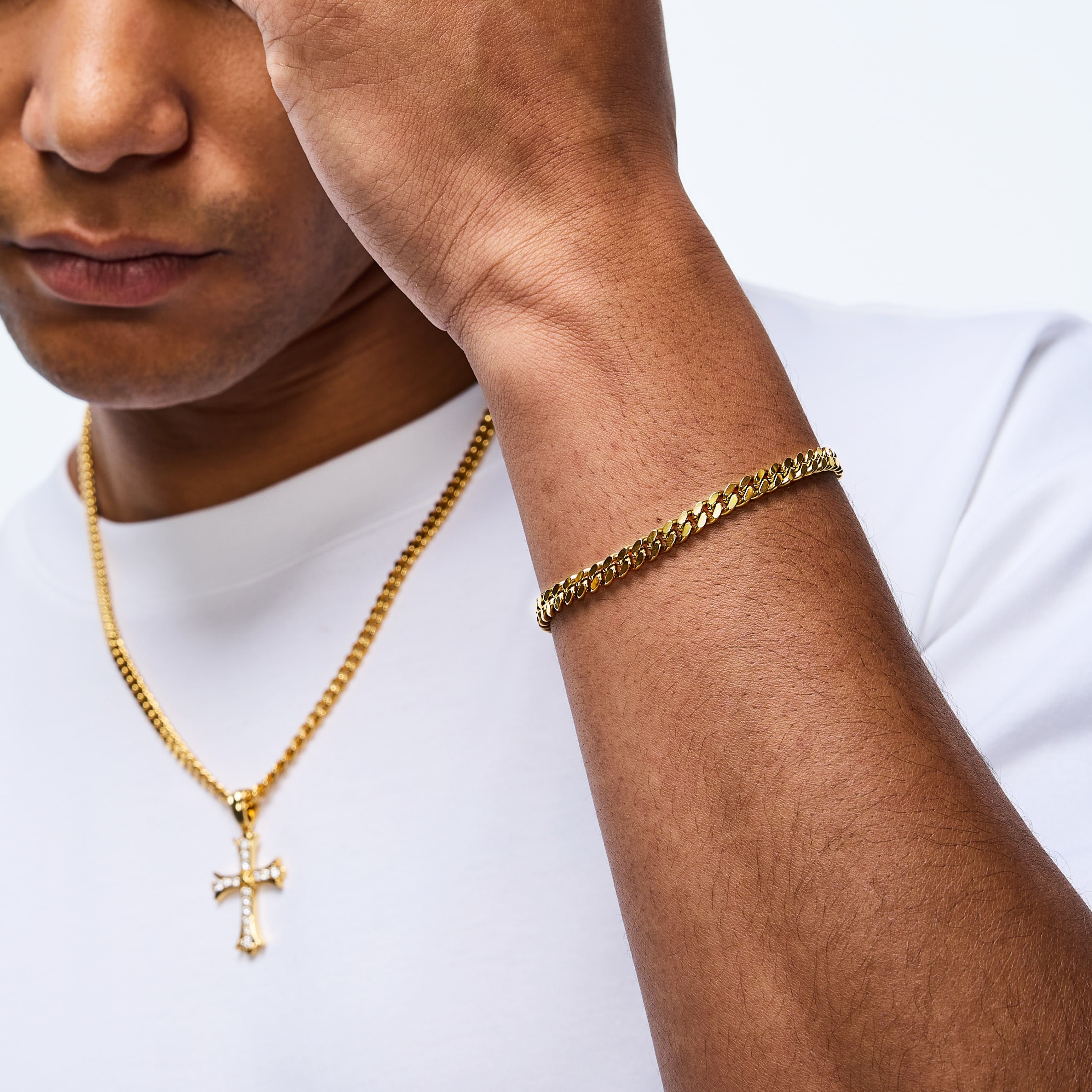 Curb Cuban Link Bracelet 5mm Gold