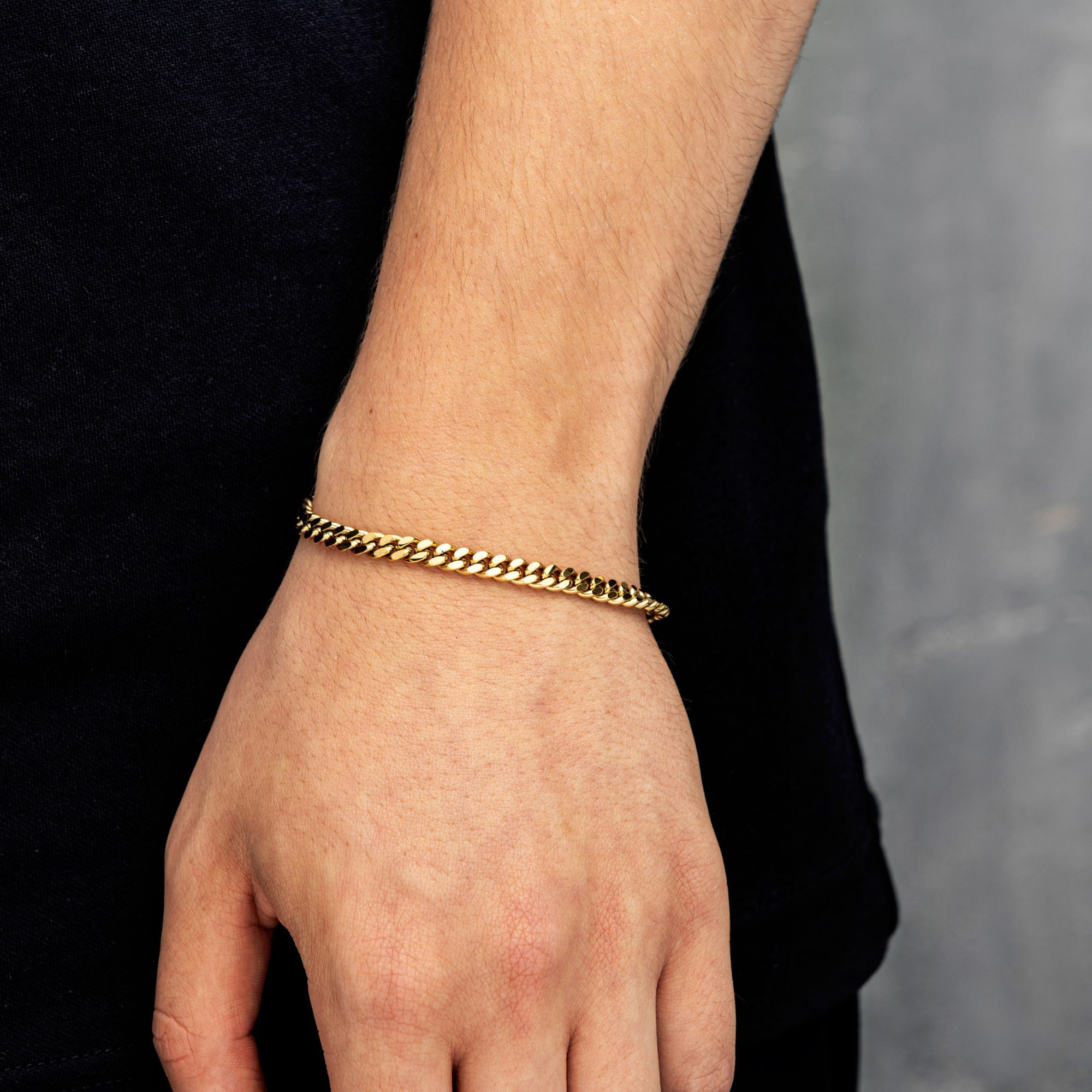 Curb Cuban Link Bracelet 5mm Gold