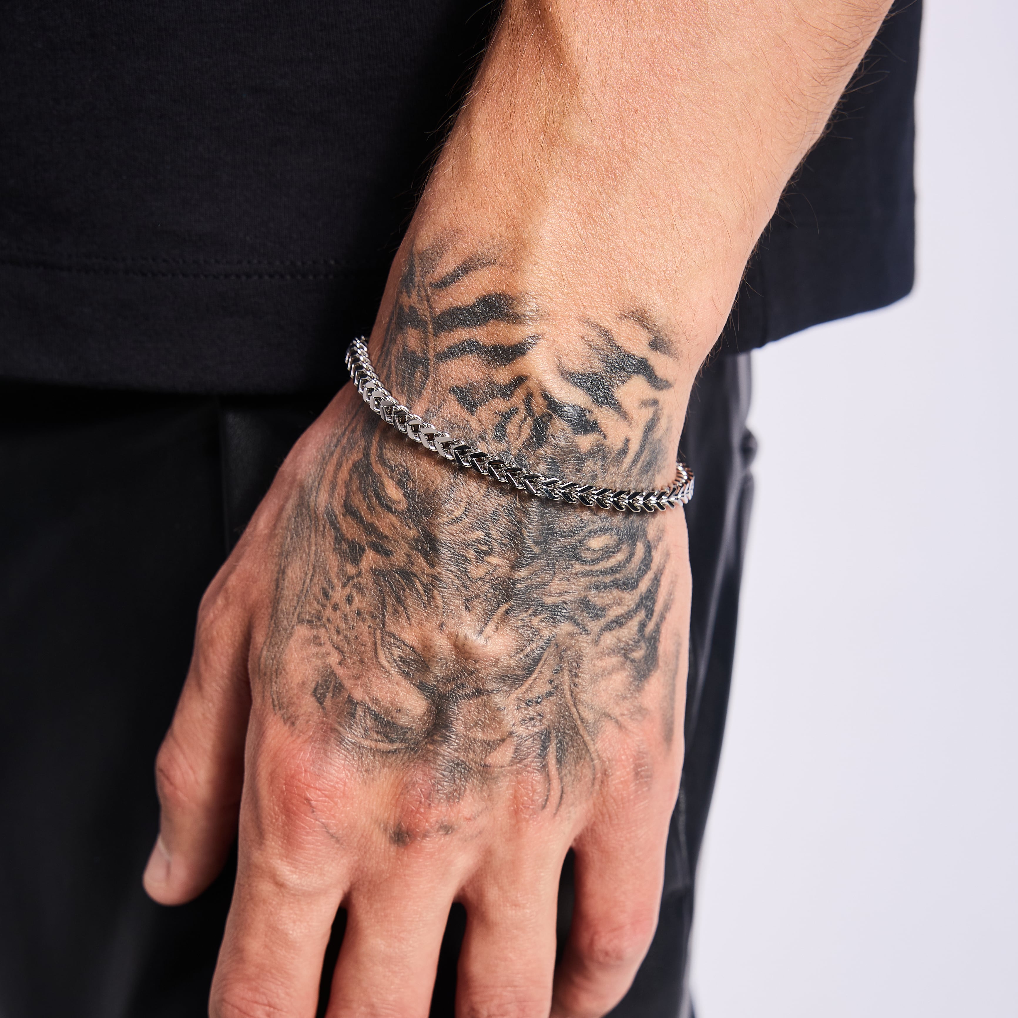 Franco Bracelet 4mm White Gold