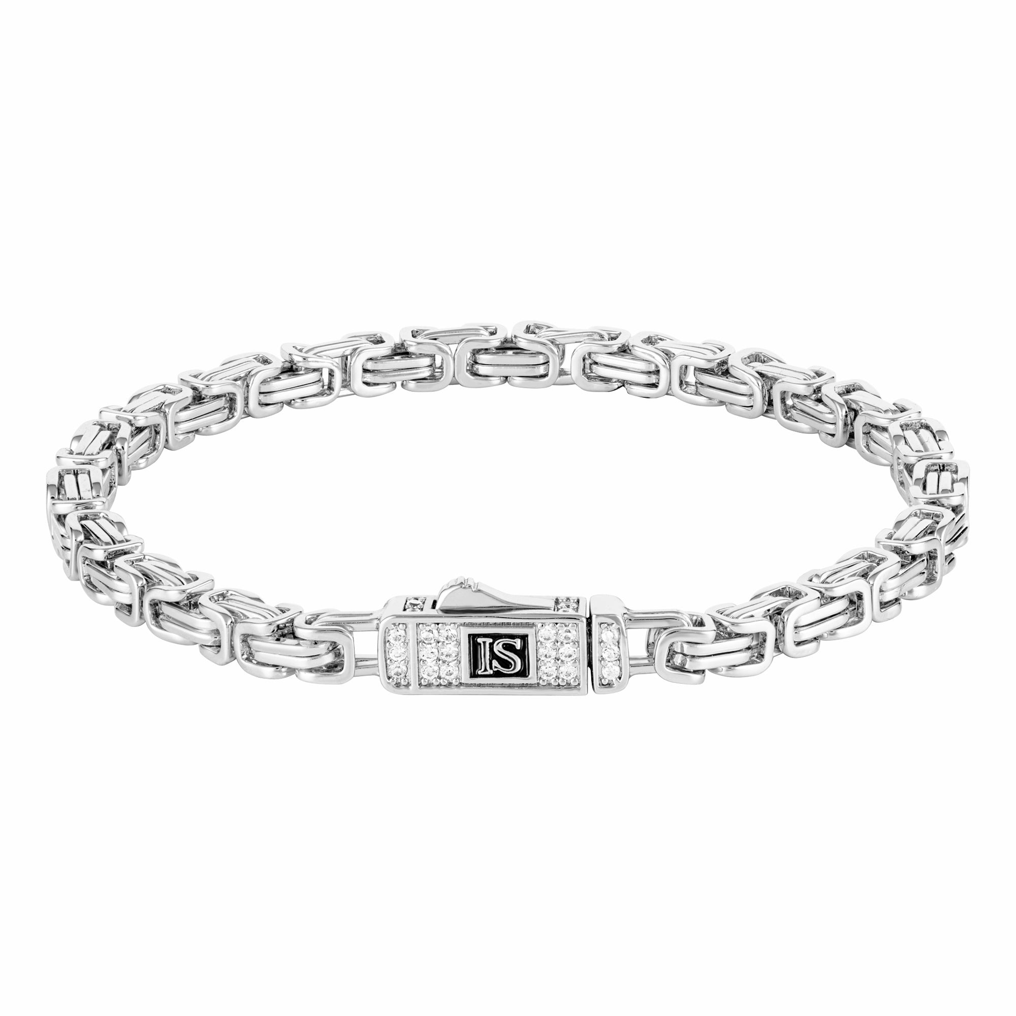 Royal Bracelet 4mm Diamond Clasp White Gold