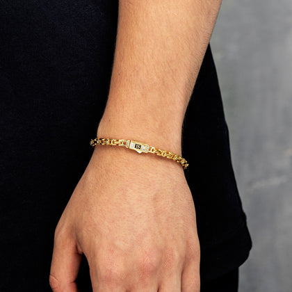 Bracciale Royal 4mm Chiusura con diamanti Oro