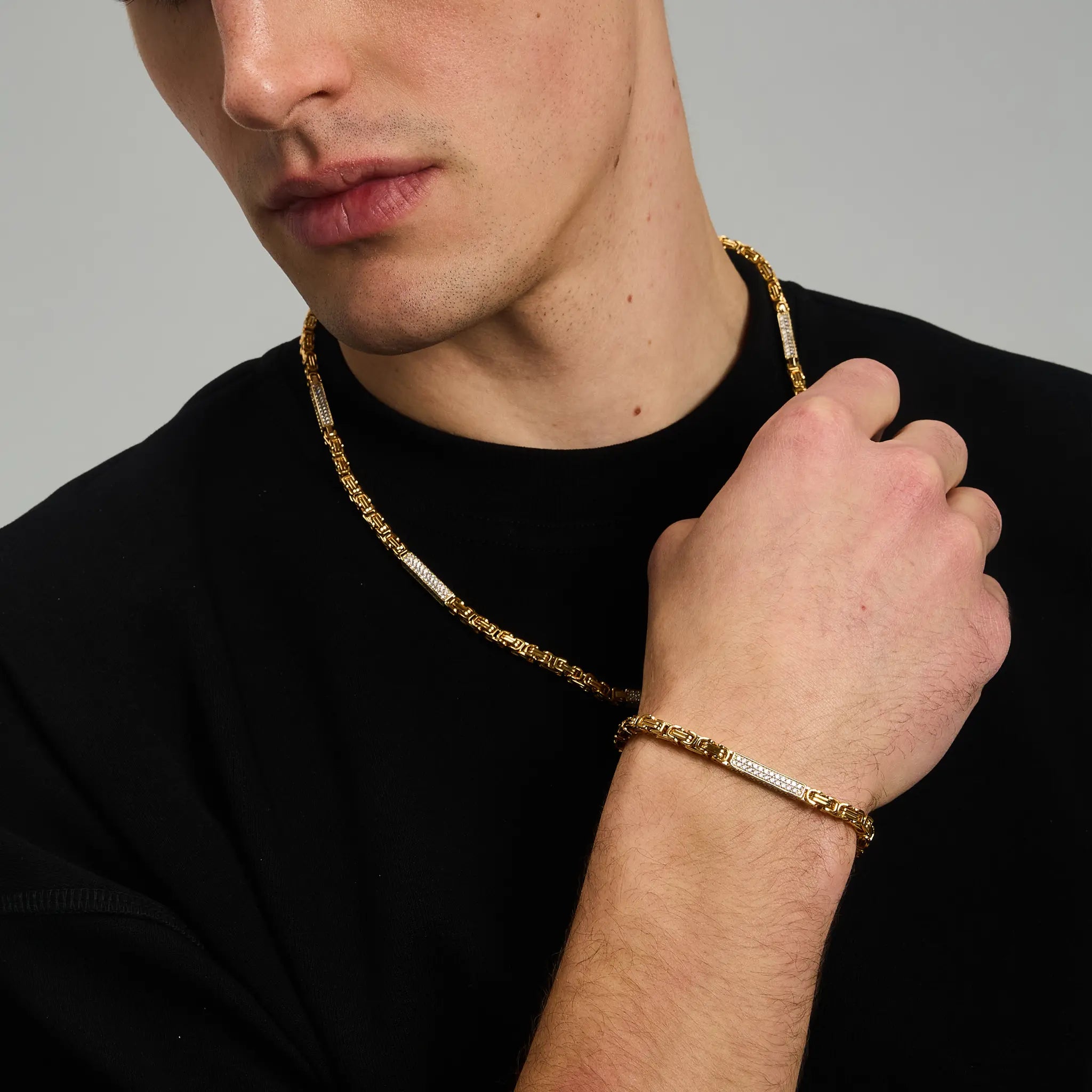 Byzantine Iced Bracelet 4mm Gold