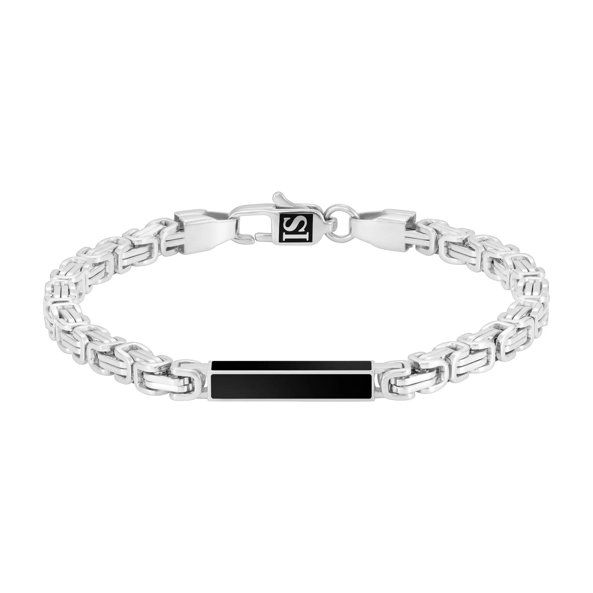 Byzantine Onyx Bracelet 4mm White Gold