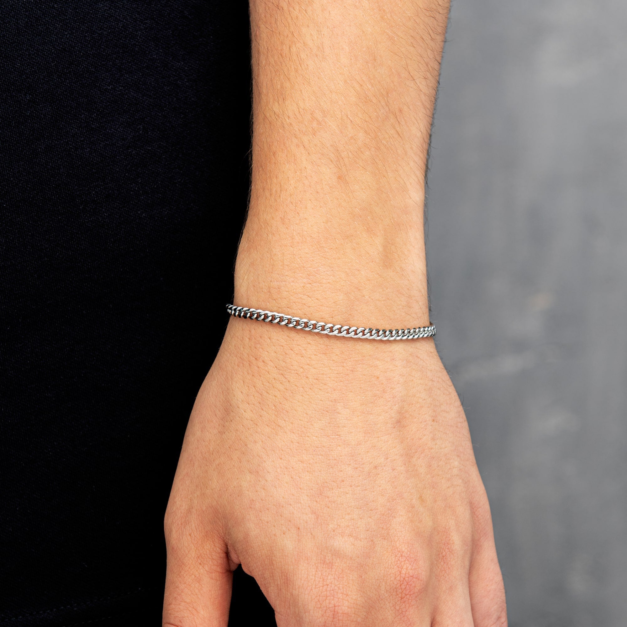 Miami Cuban Link Bracelet 3mm White Gold