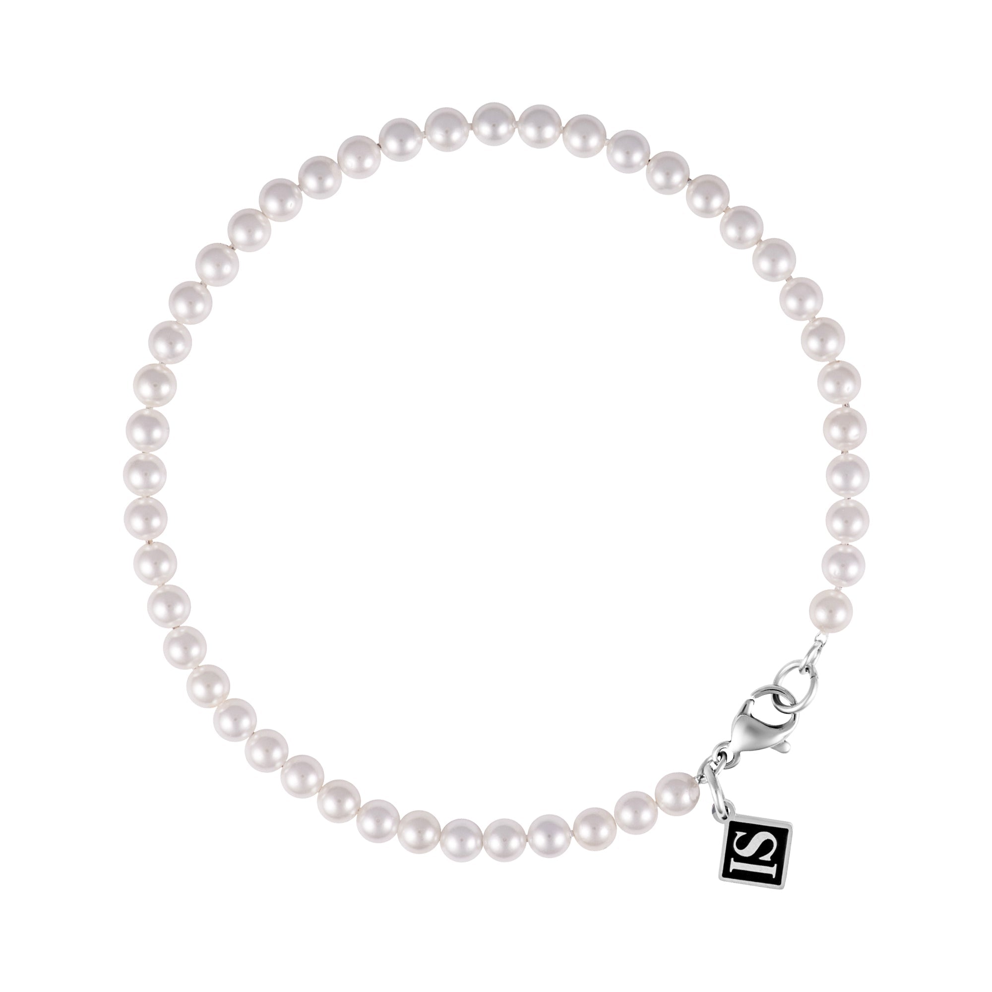 Bracelet Pearls 4mm White Gold