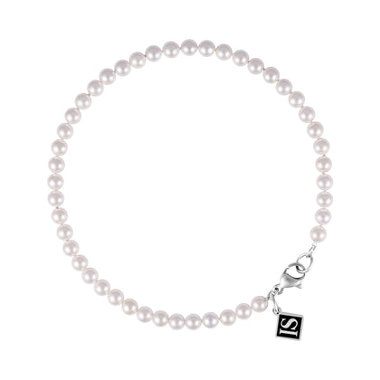 Bracciale Perle 4mm Oro Bianco