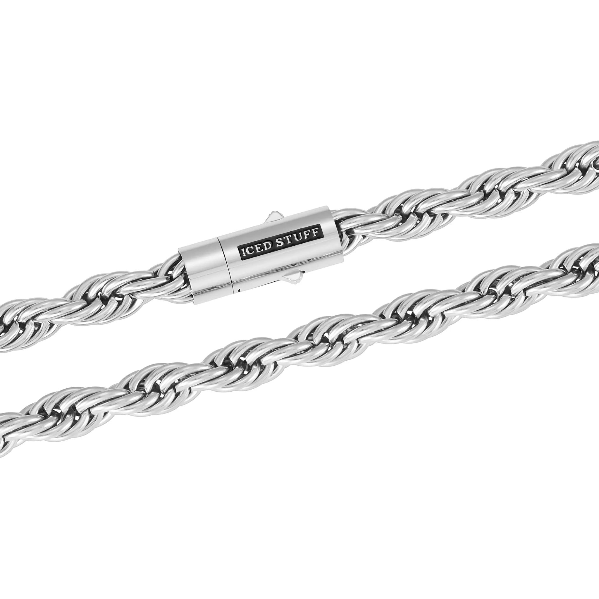 Bracciale in corda da 10 mm in oro bianco