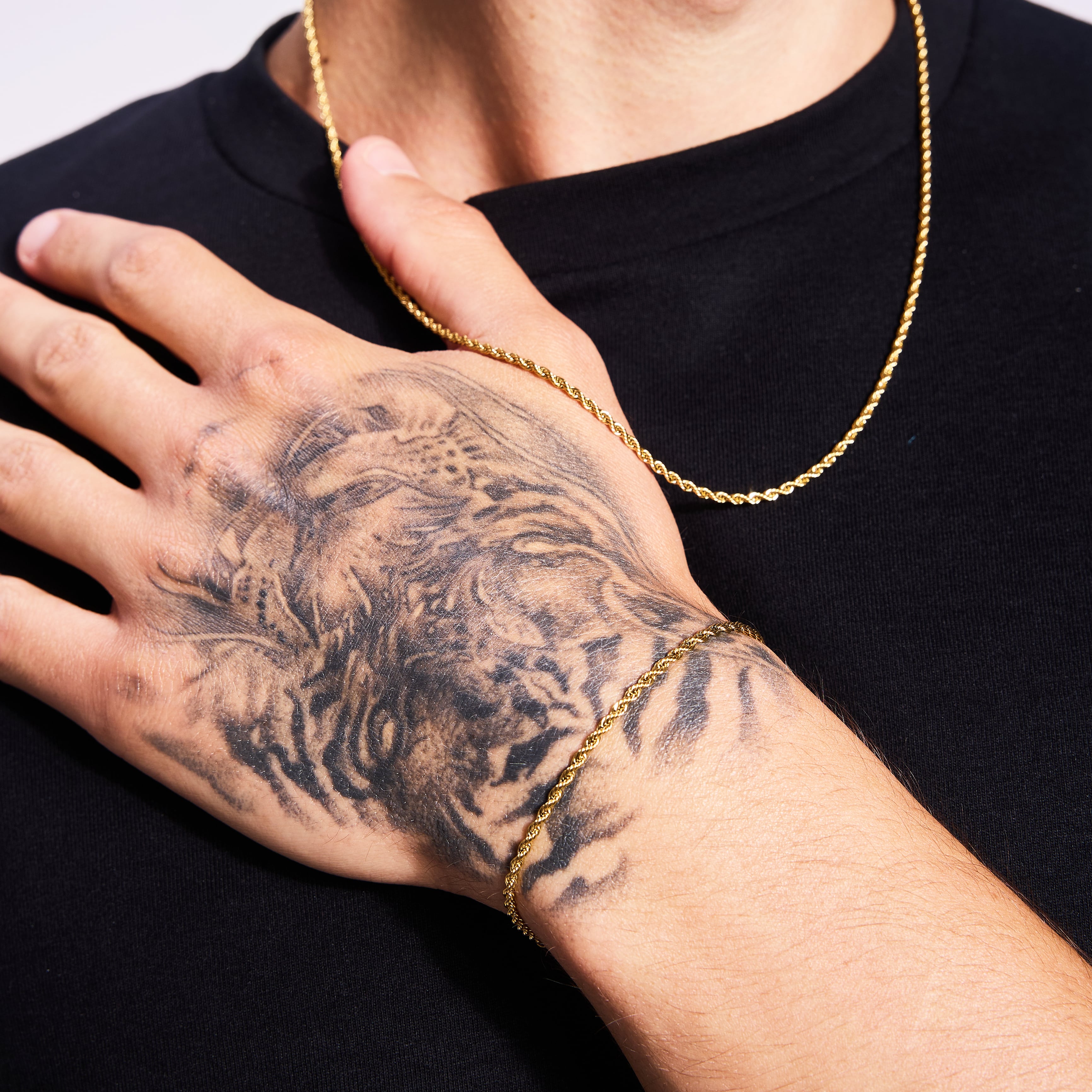 Rope bracelet 2mm Gold