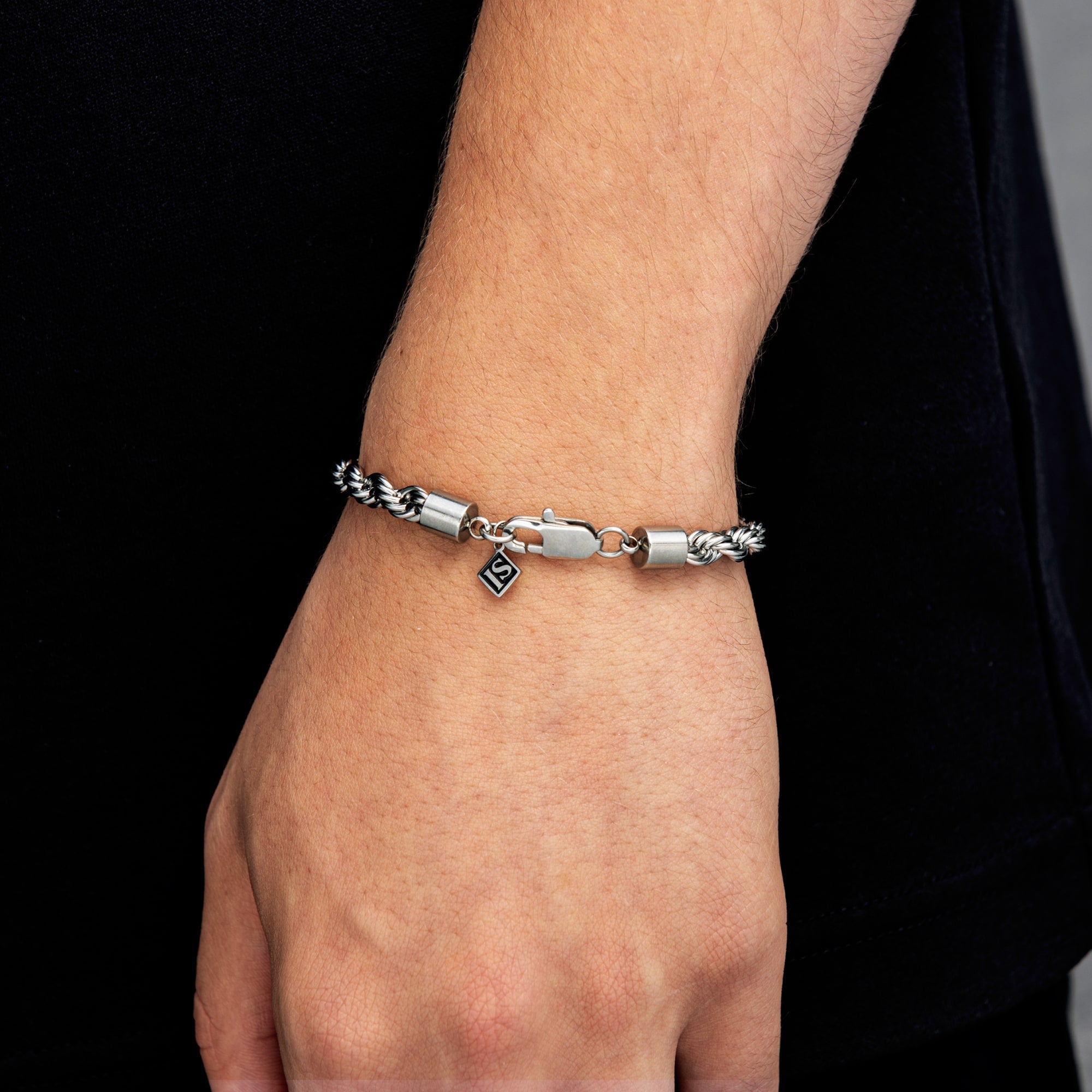 Rope Bracelet 6mm White Gold