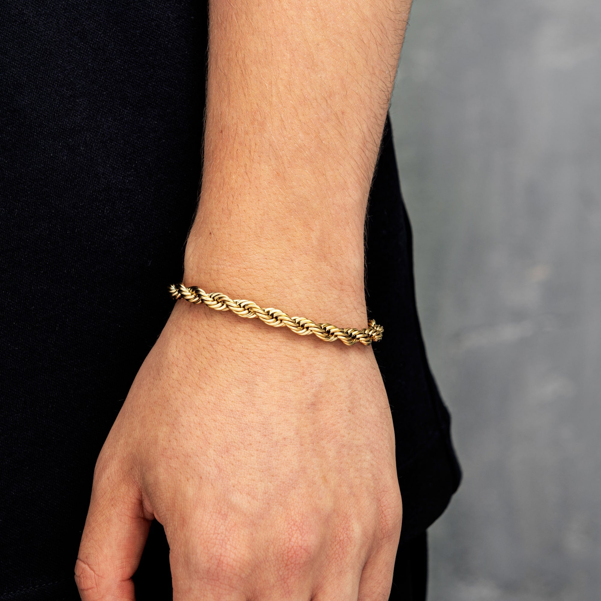 Rope bracelet 6mm Gold