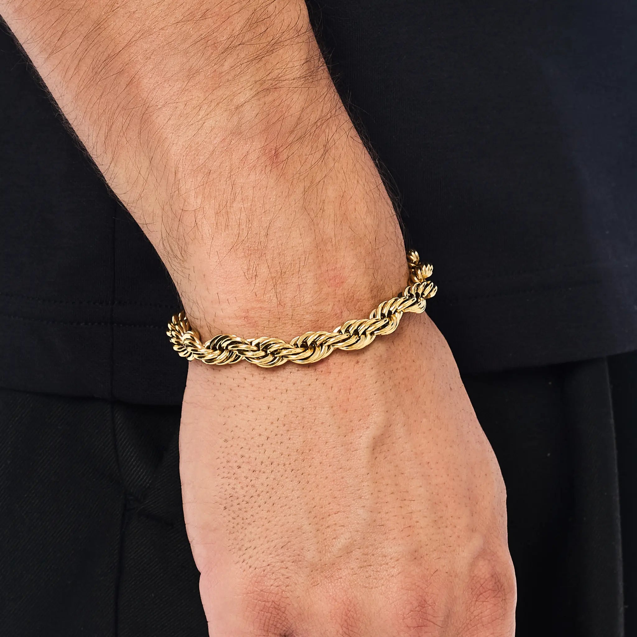 Rope bracelet 8mm Gold