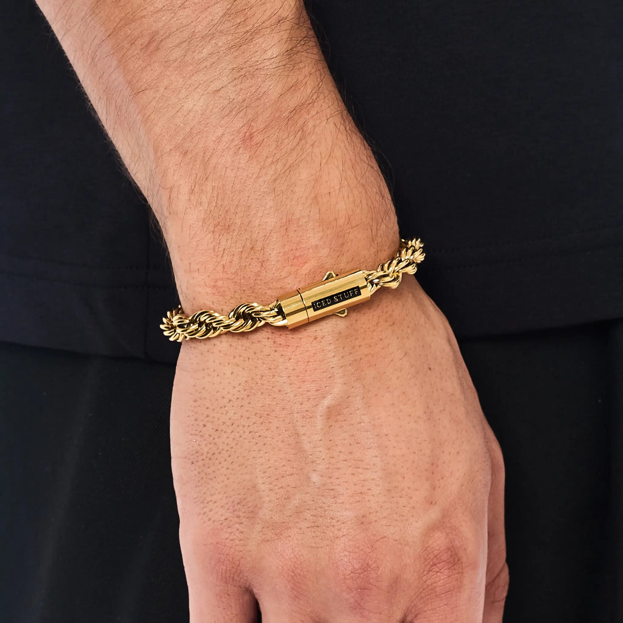 Rope bracelet 8mm Gold