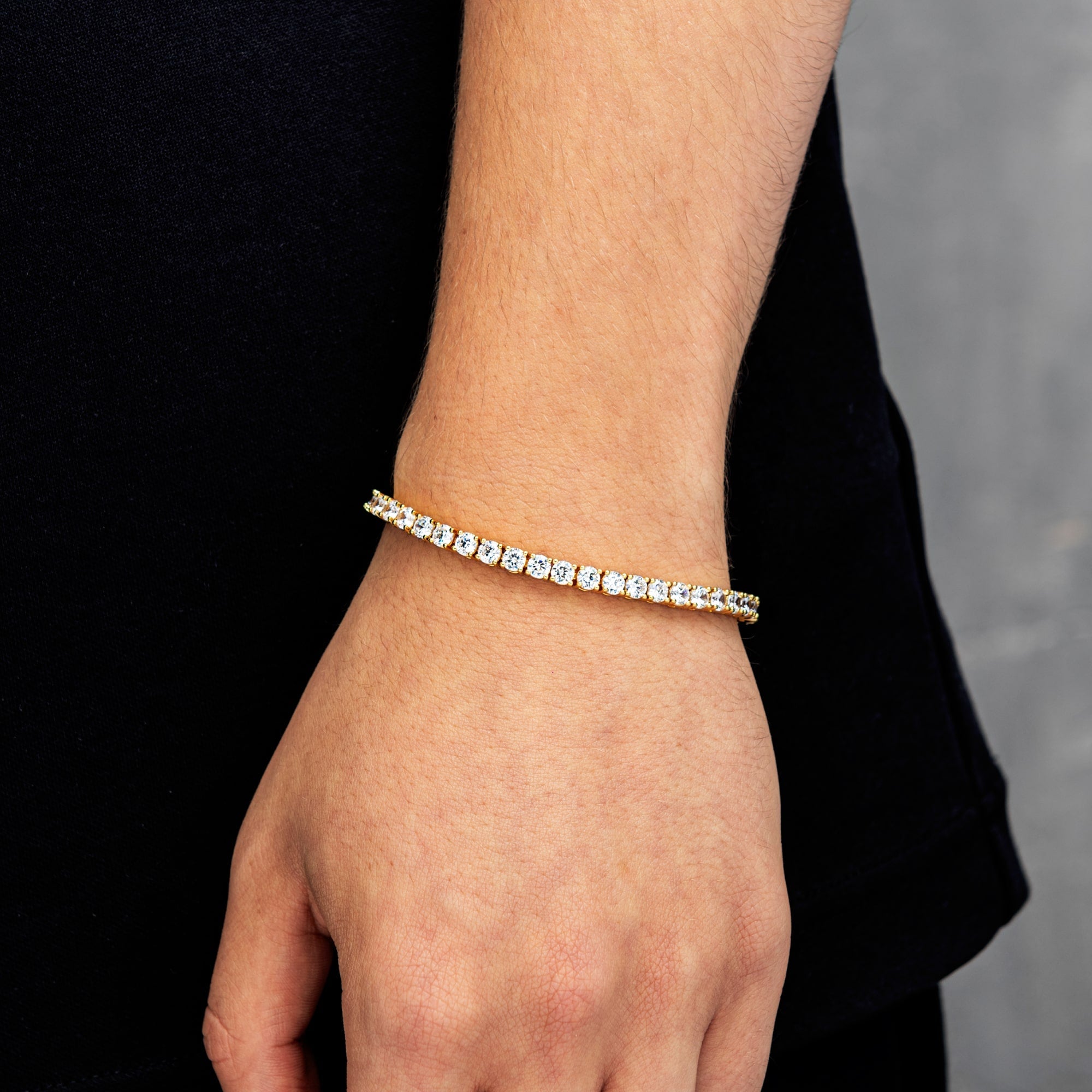 Bracelet tennis 4mm Or