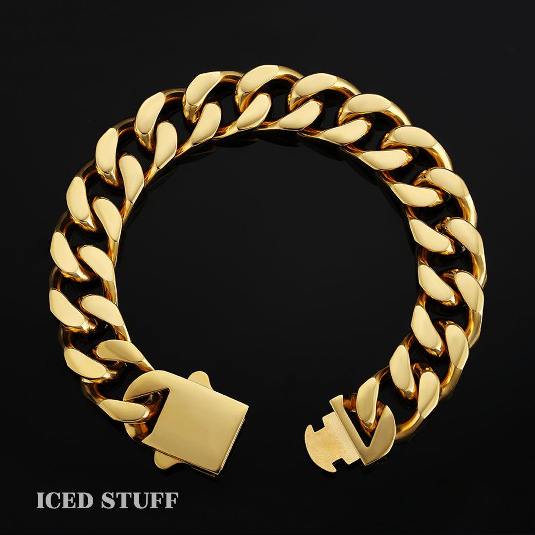 Curb Cuban Link 12mm Złoto - IcedStuff