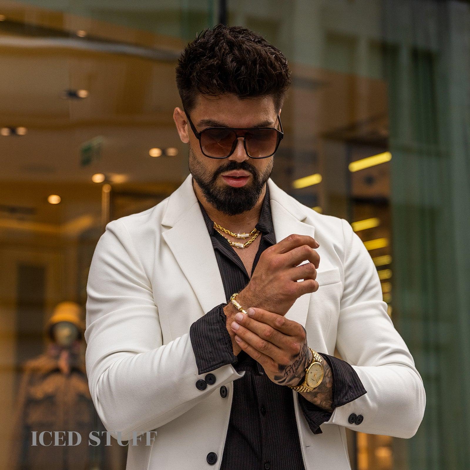 Diamond Clasp Rope Chain 6mm Złoto - IcedStuff