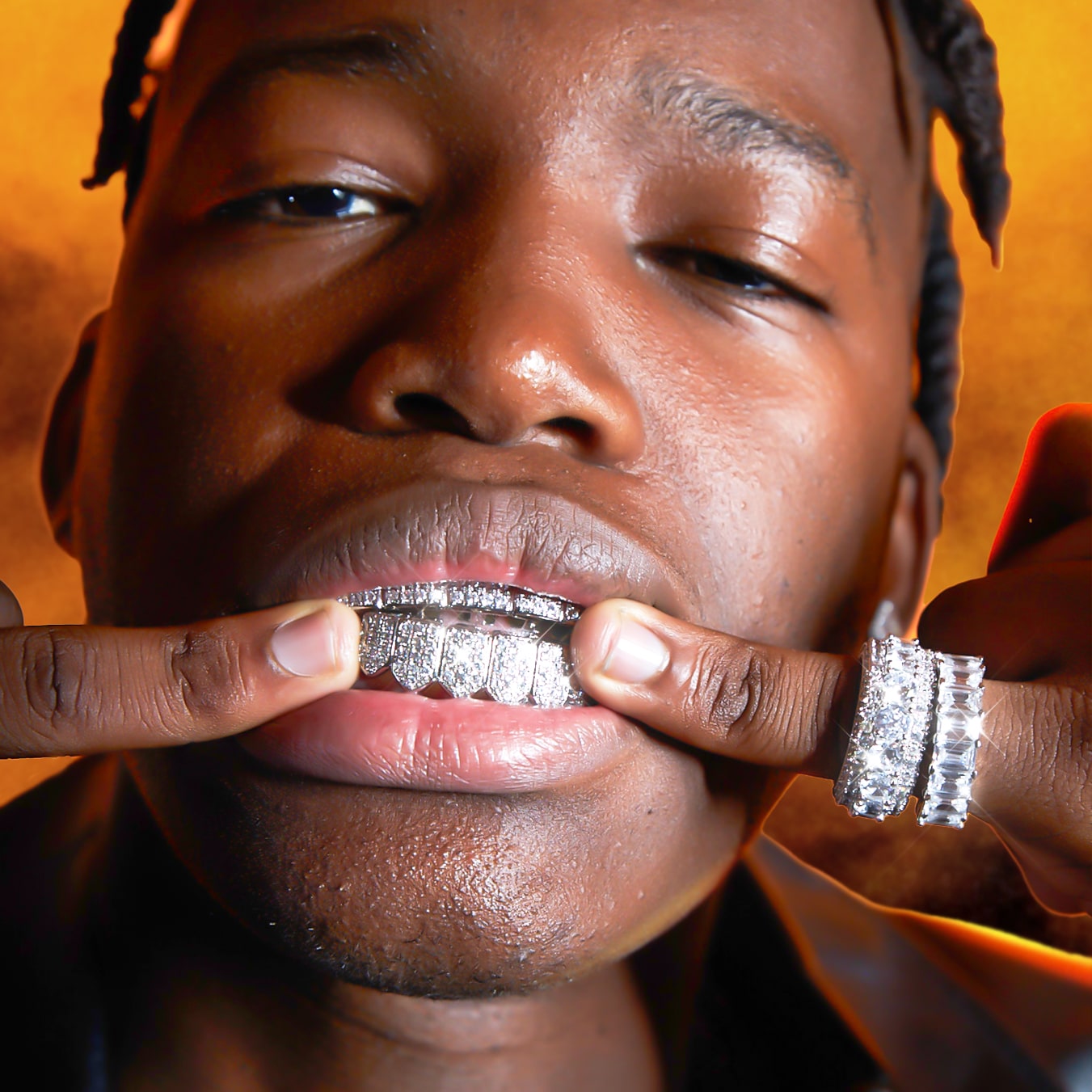 Grillz Diamant Or Blanc