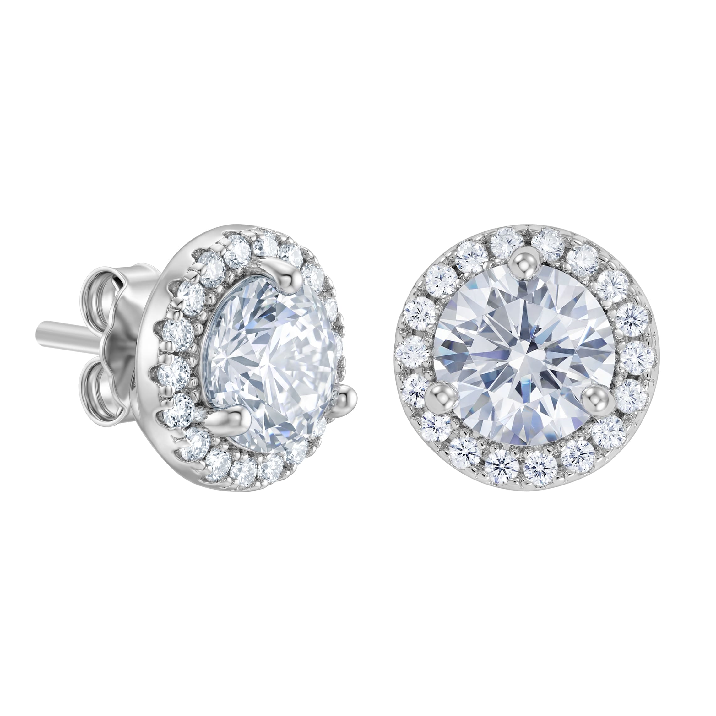 Big Diamond Halo Stud S925 earrings