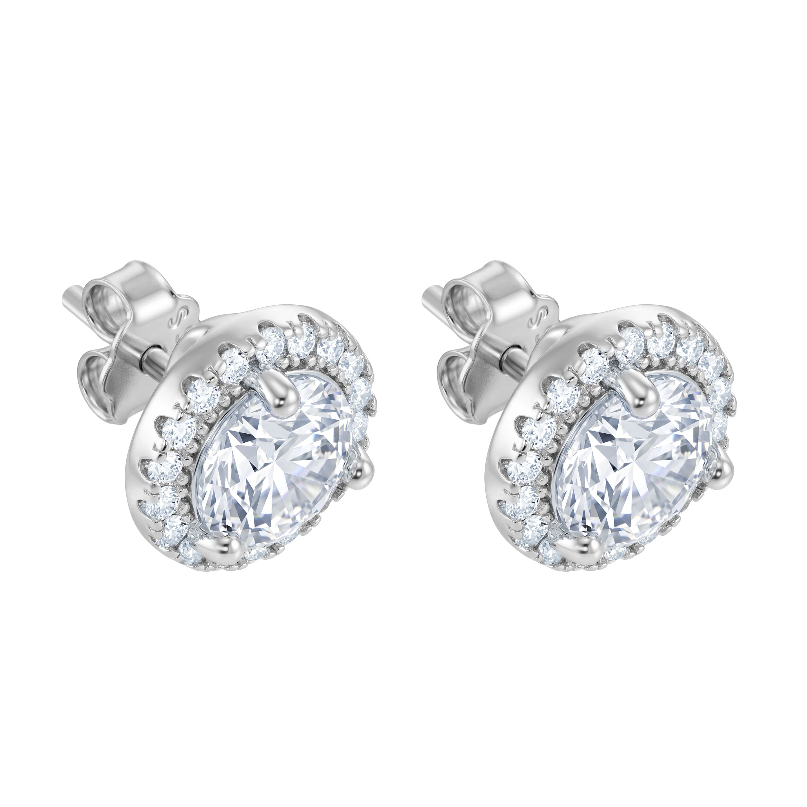 Big Diamond Halo Stud S925 earrings