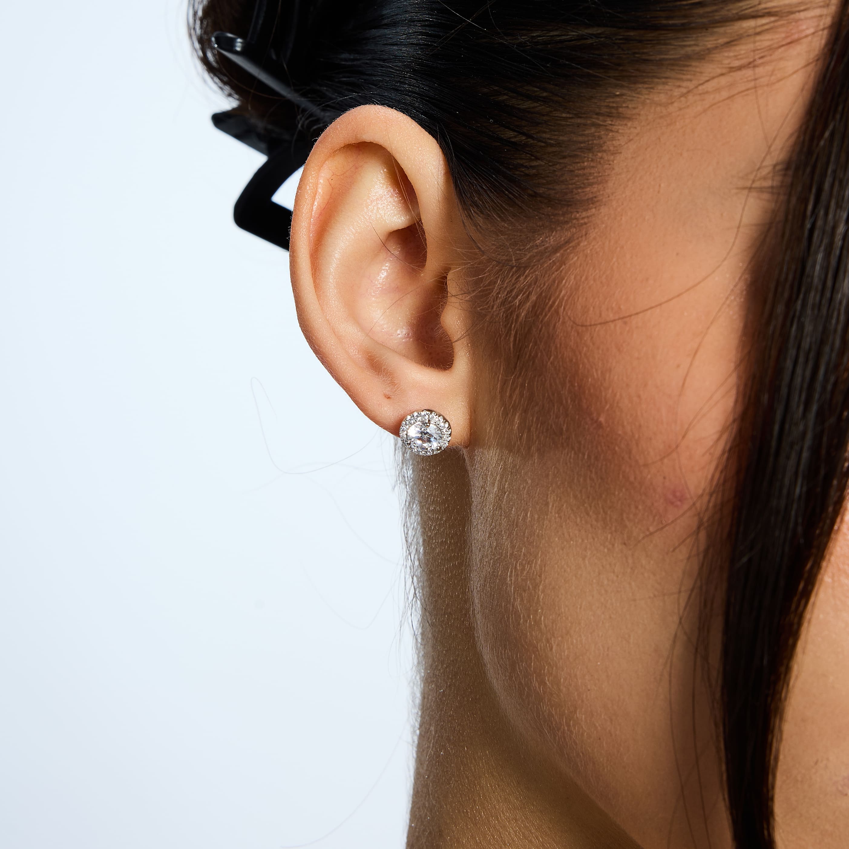 Big Diamond Halo Stud S925 earrings