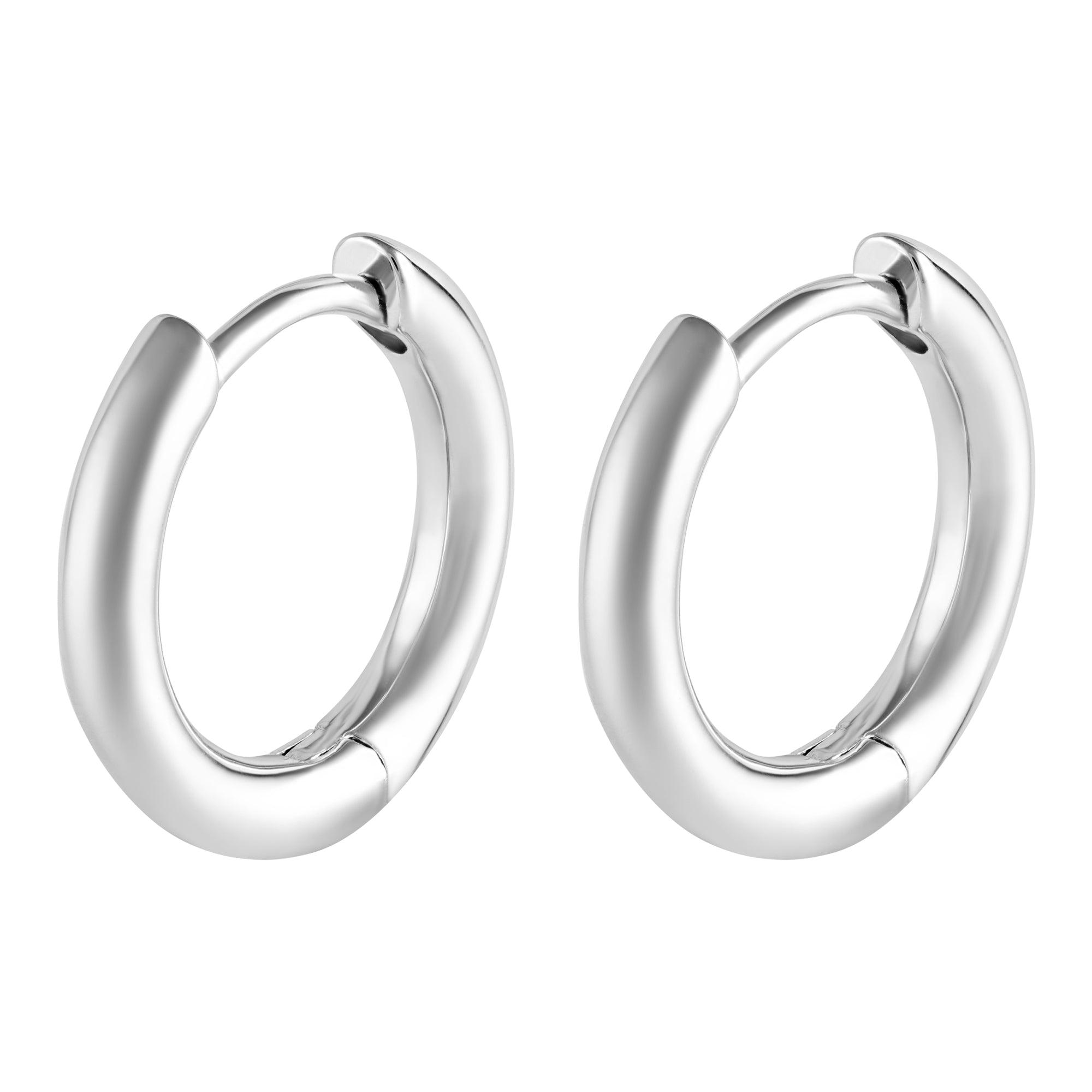 KOLCZYKI RING 15MM BIAŁE ZŁOTO - IcedStuff