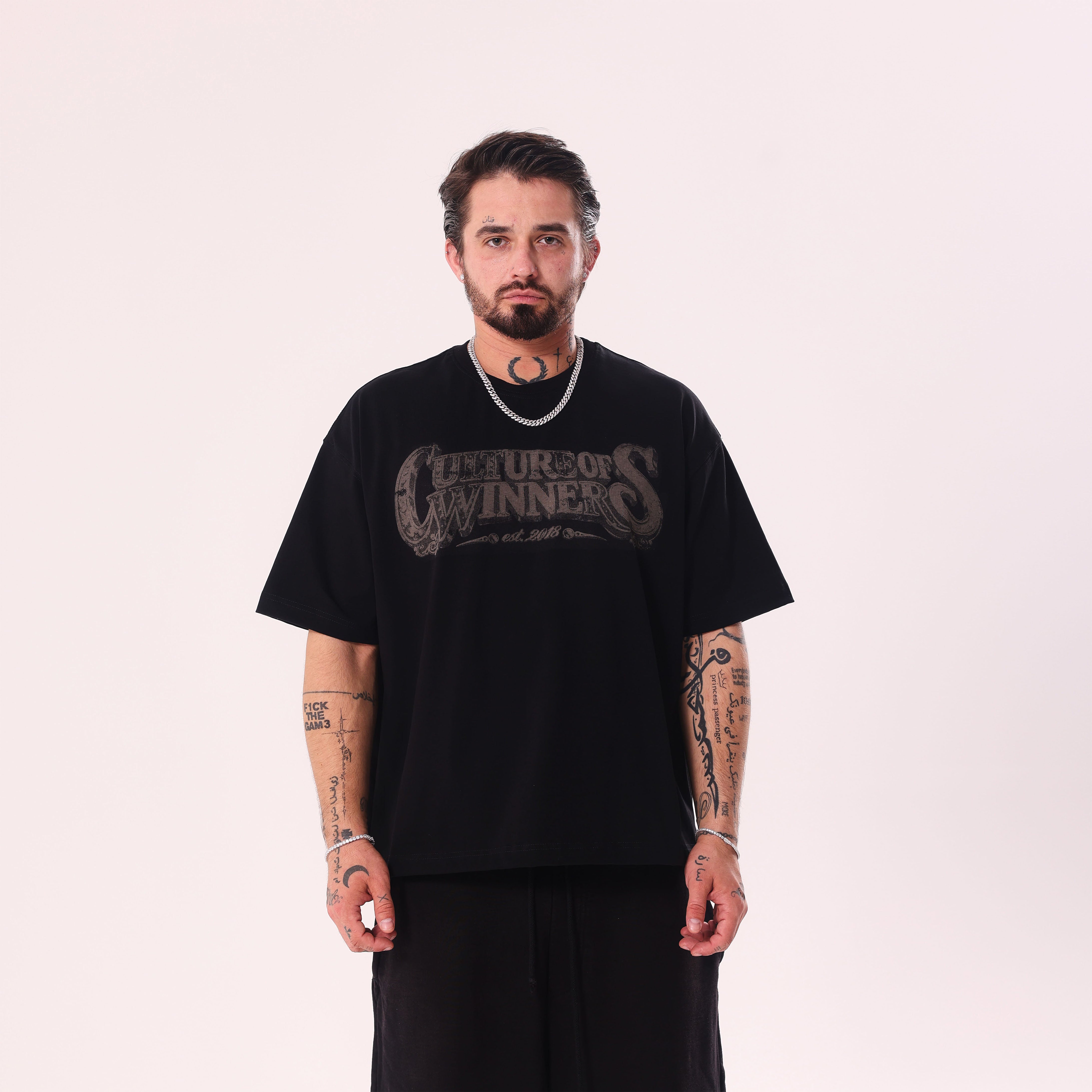 Culture of Winners Black Boxy Fit T-Shirt