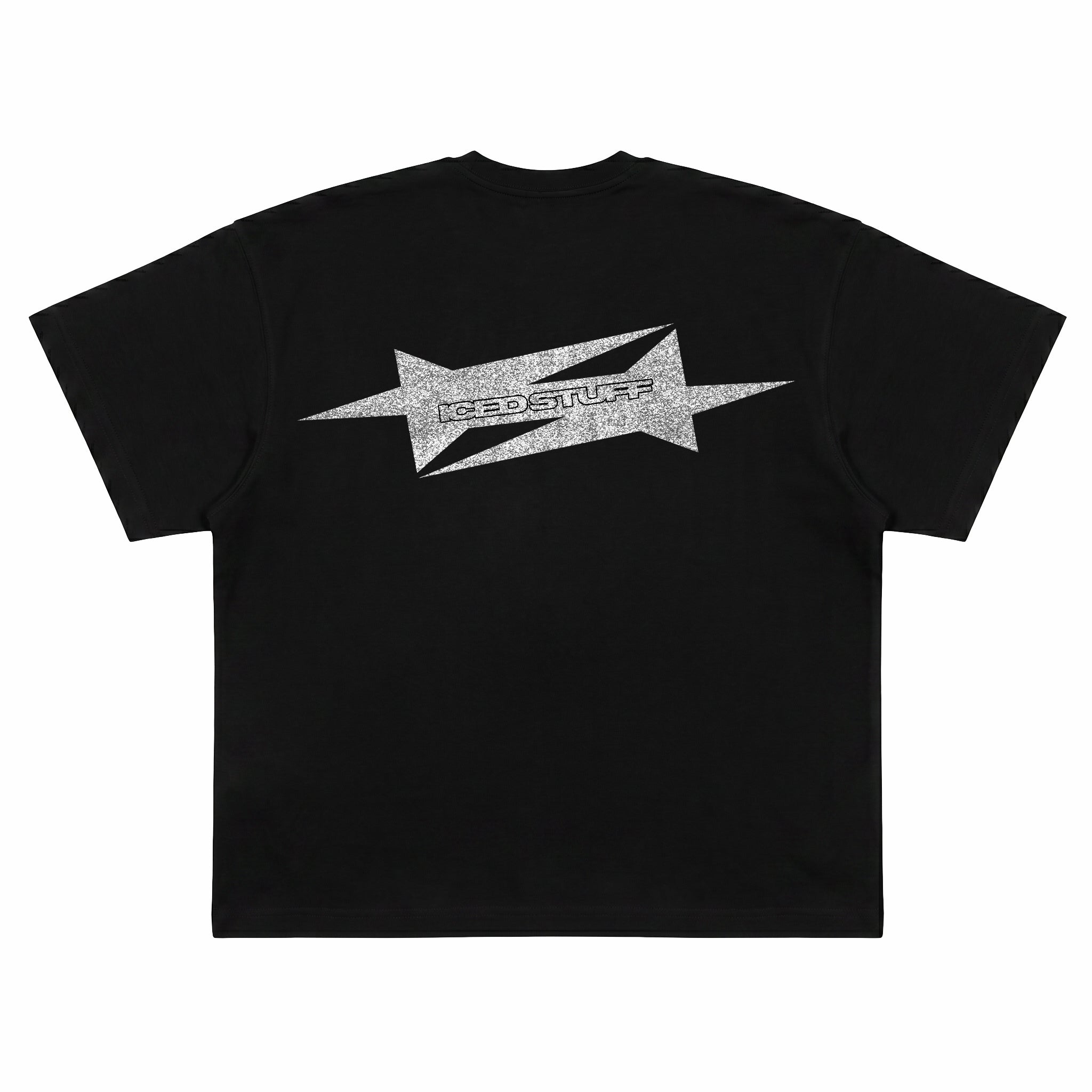 ICED STUFF Crystal Black Boxy Fit T-Shirt