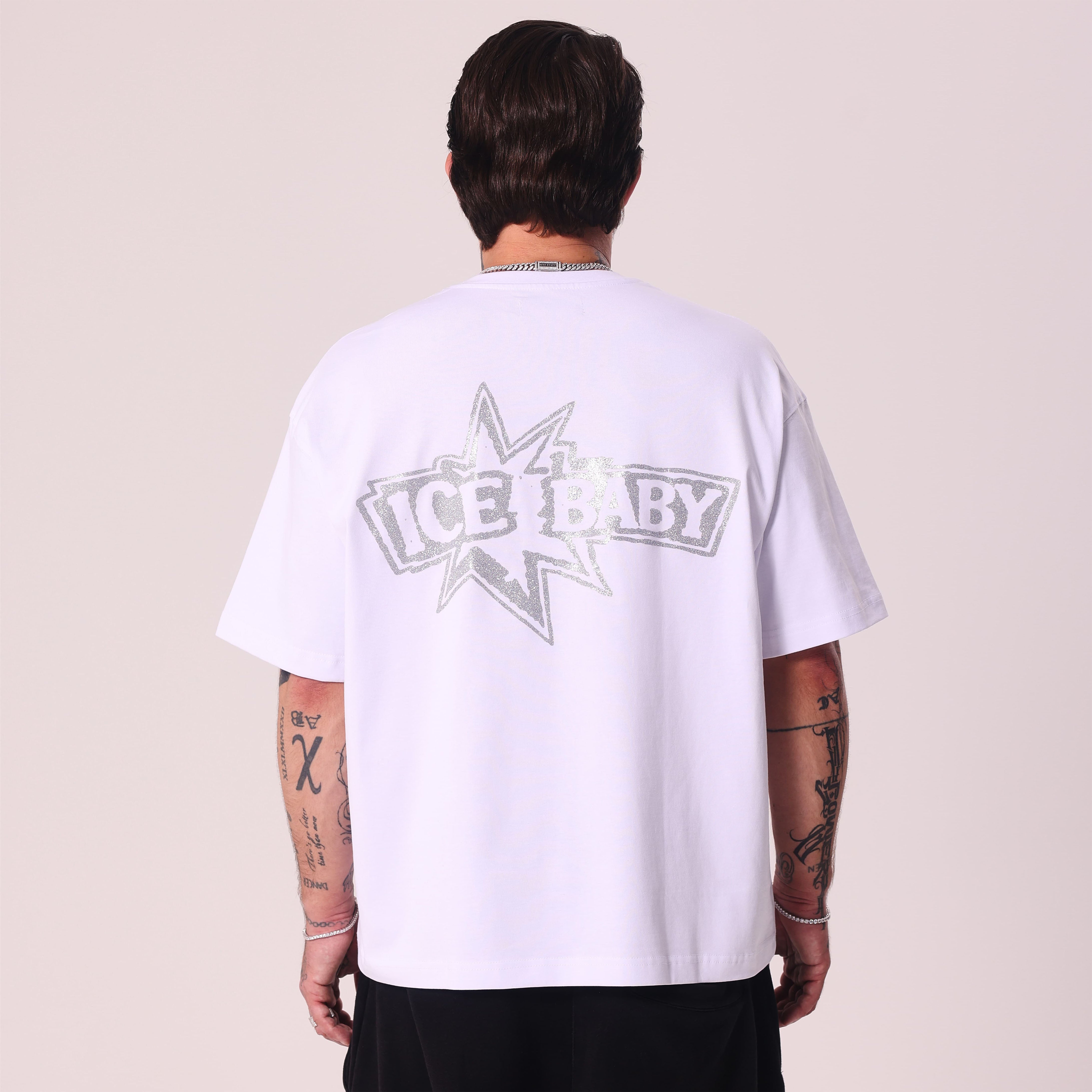 ICE BABY Crystal White Boxy Fit T-Shirt