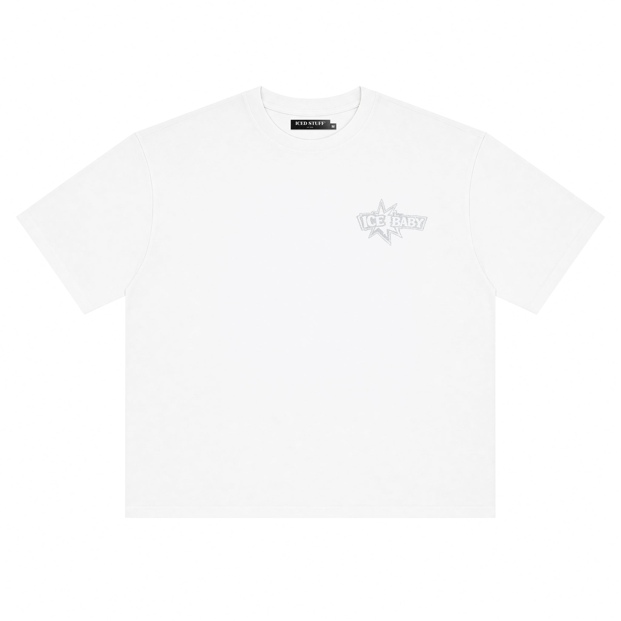 ICE BABY Crystal White Boxy Fit T-Shirt
