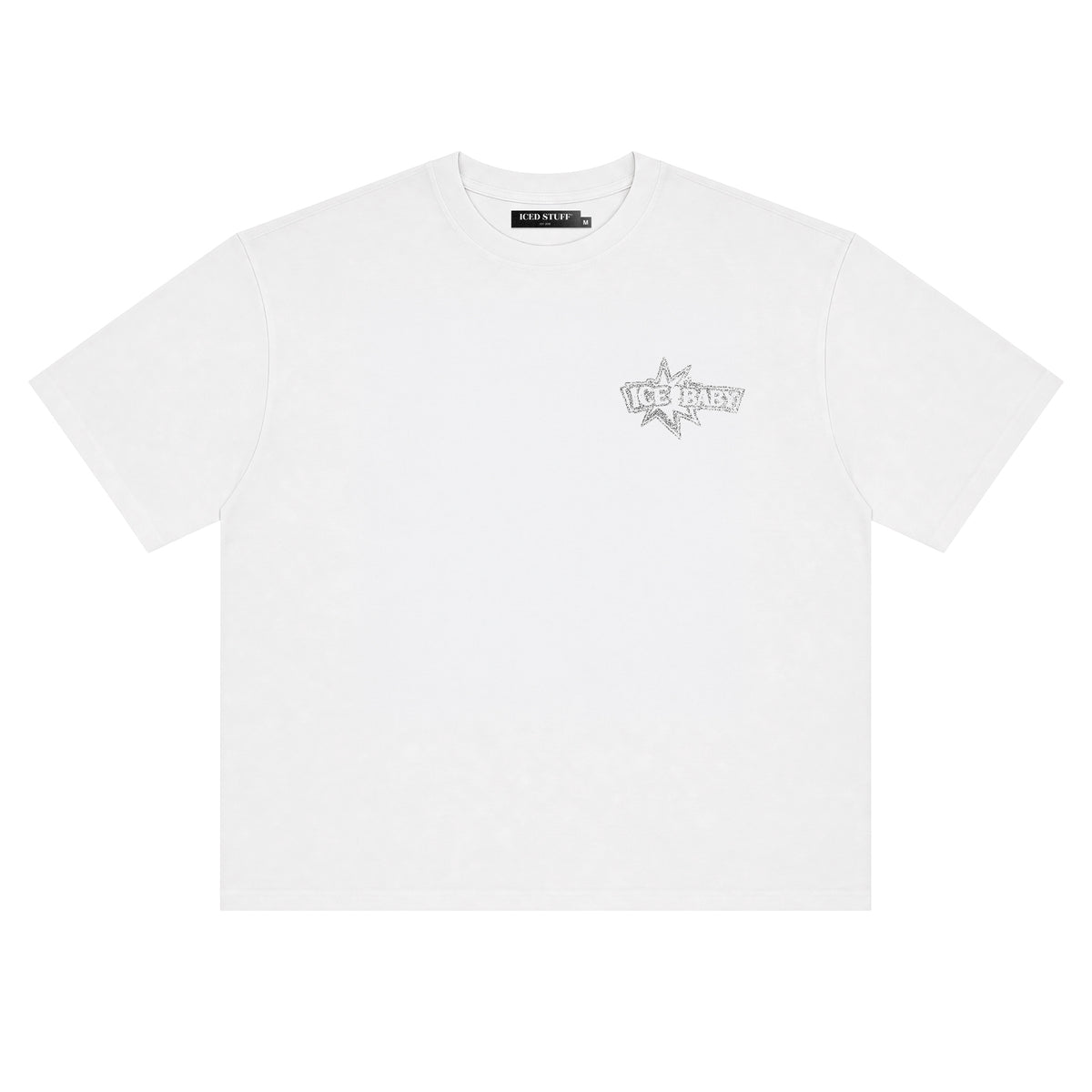 ICE BABY Crystal White Boxy Fit T-Shirt