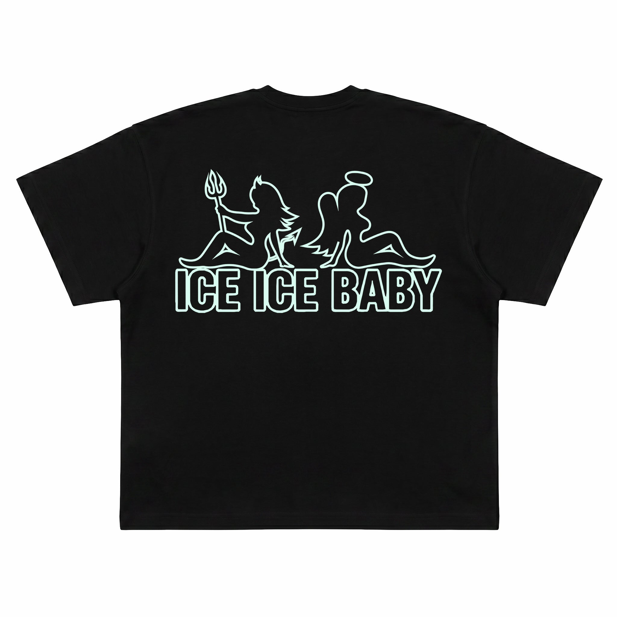 ICE ICE BABY Fluo Black Boxy Fit T-Shirt