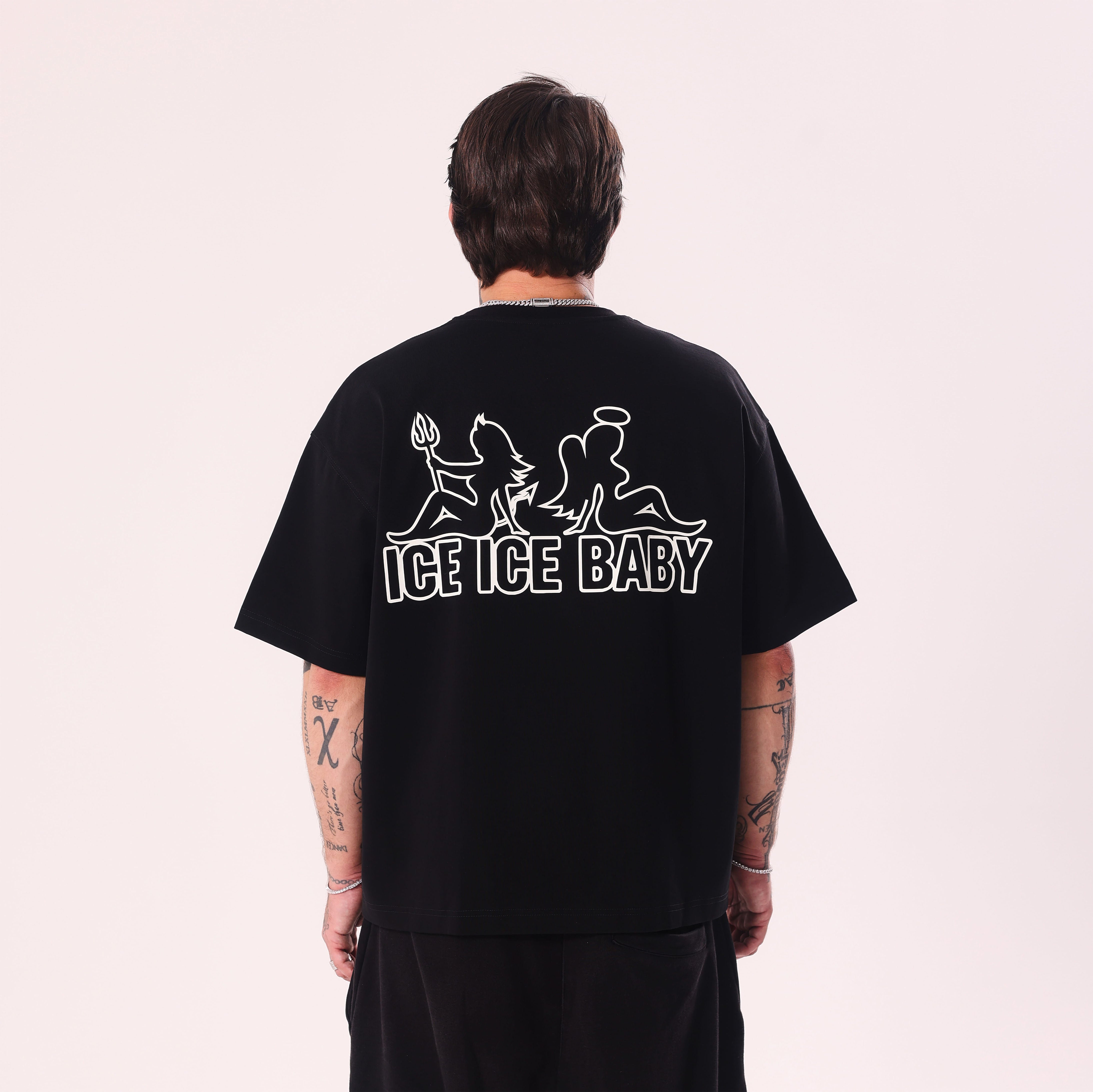 ICE ICE BABY Fluo Black Boxy Fit T-Shirt