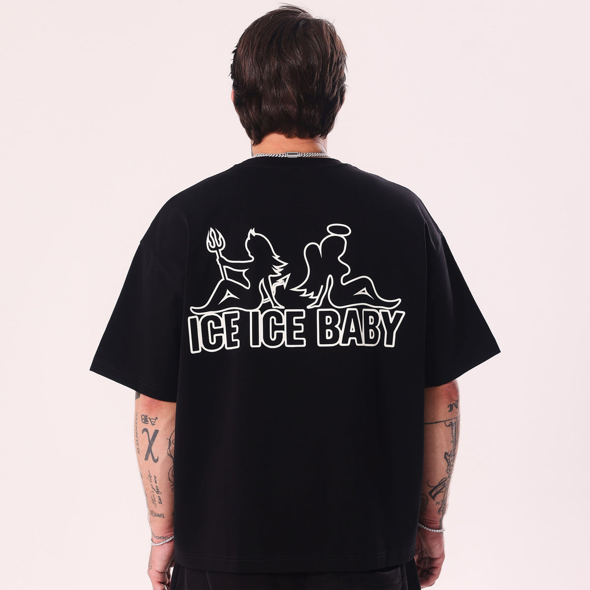 ICE ICE BABY Fluo Black Boxy Fit T-Shirt