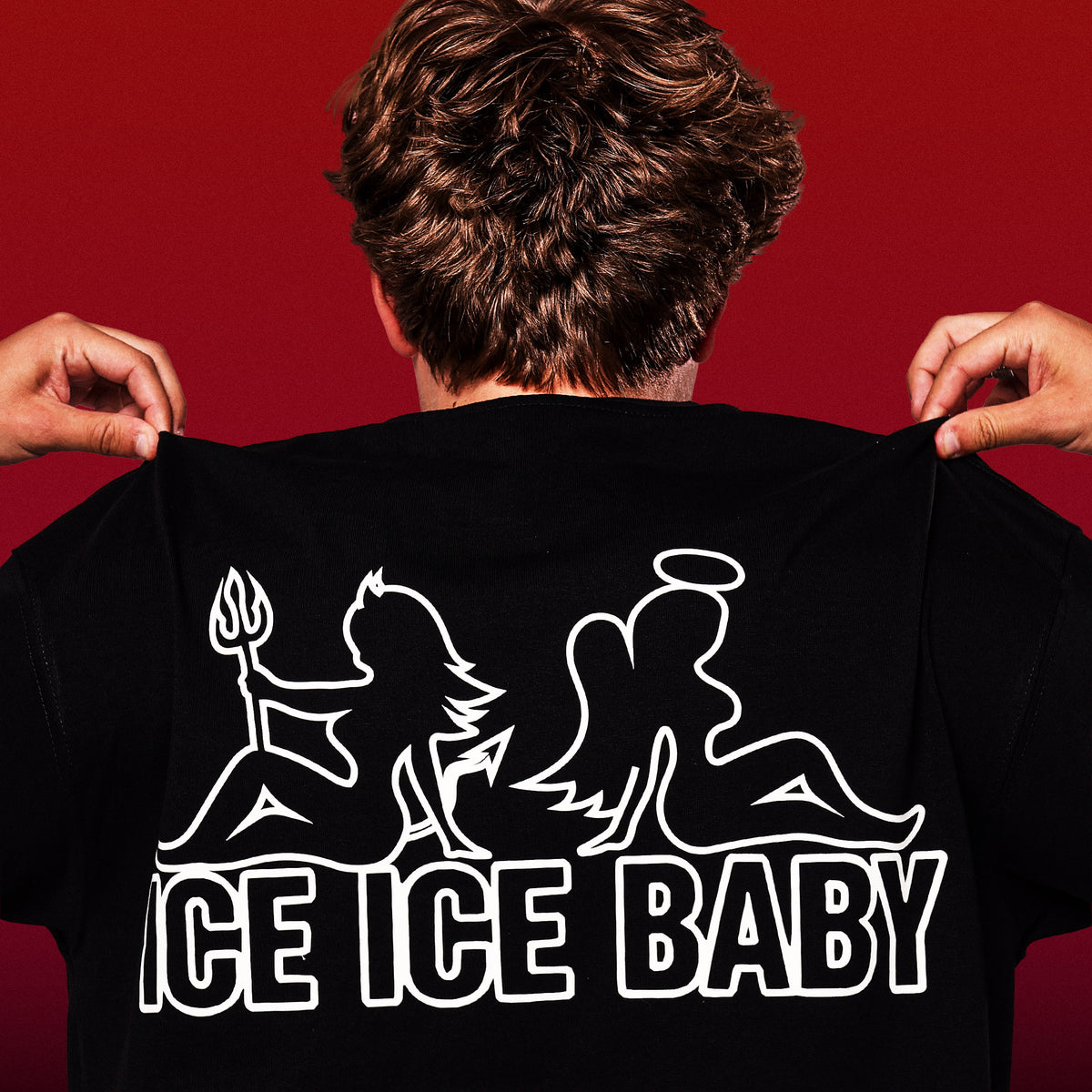 ICE ICE BABY Fluo Black Boxy Fit T-Shirt