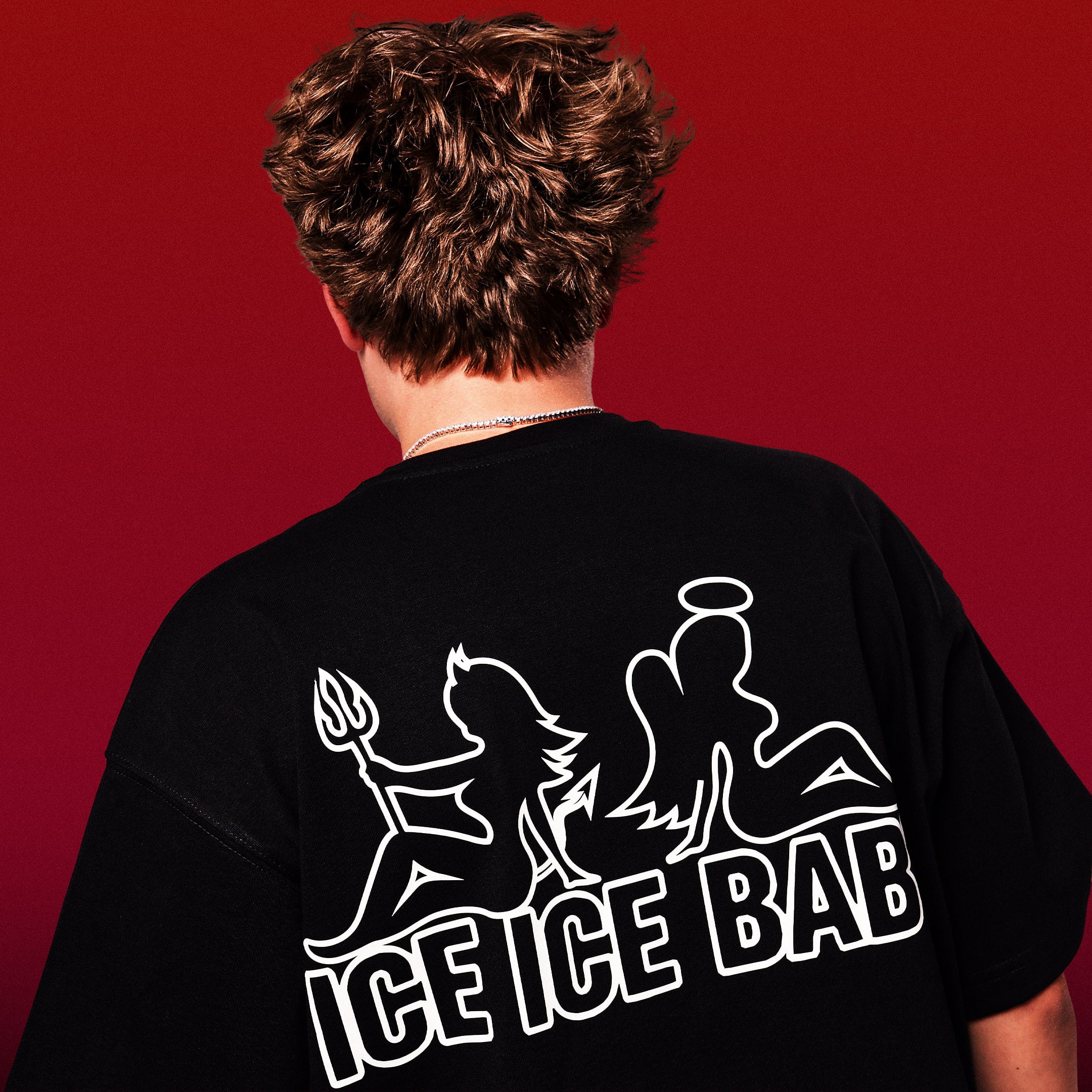 ICE ICE BABY Fluo Black Boxy Fit T-Shirt