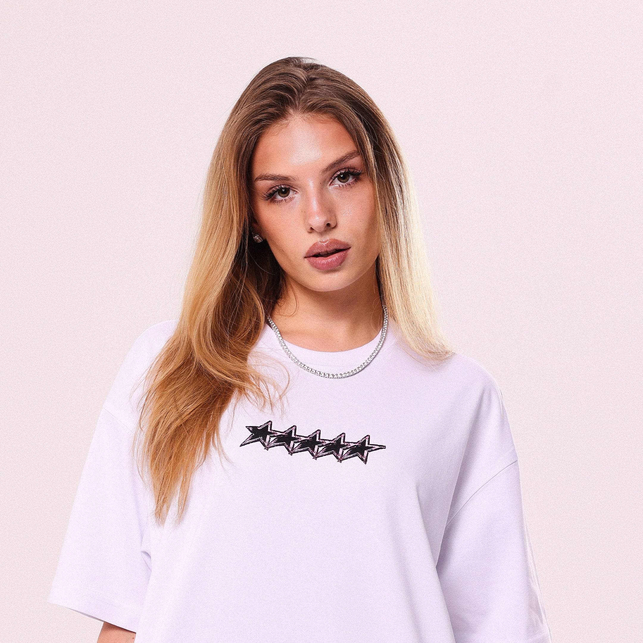 IS4L White Boxy Fit T-Shirt