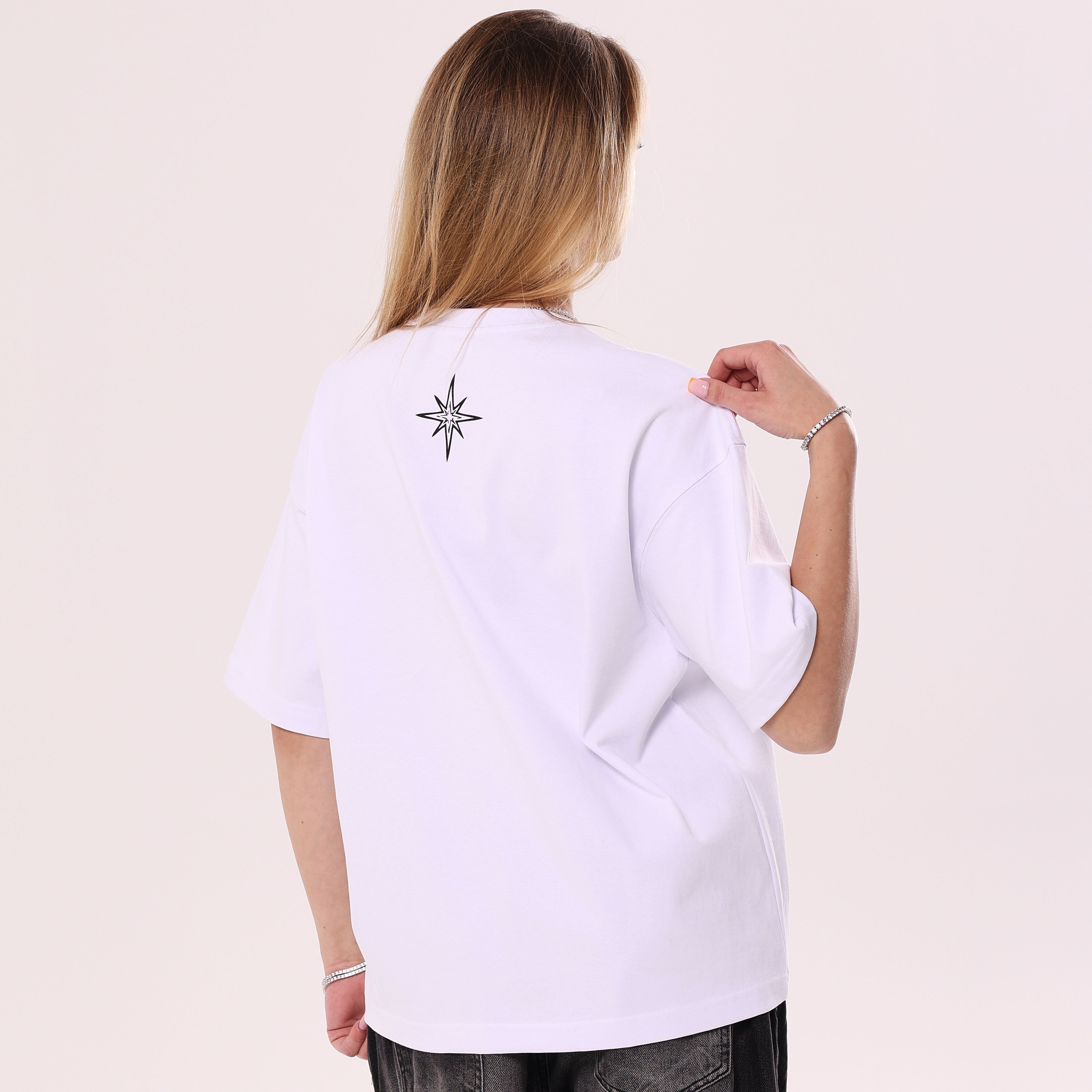 Welcome to ICED STUFF White Boxy Fit T-Shirt