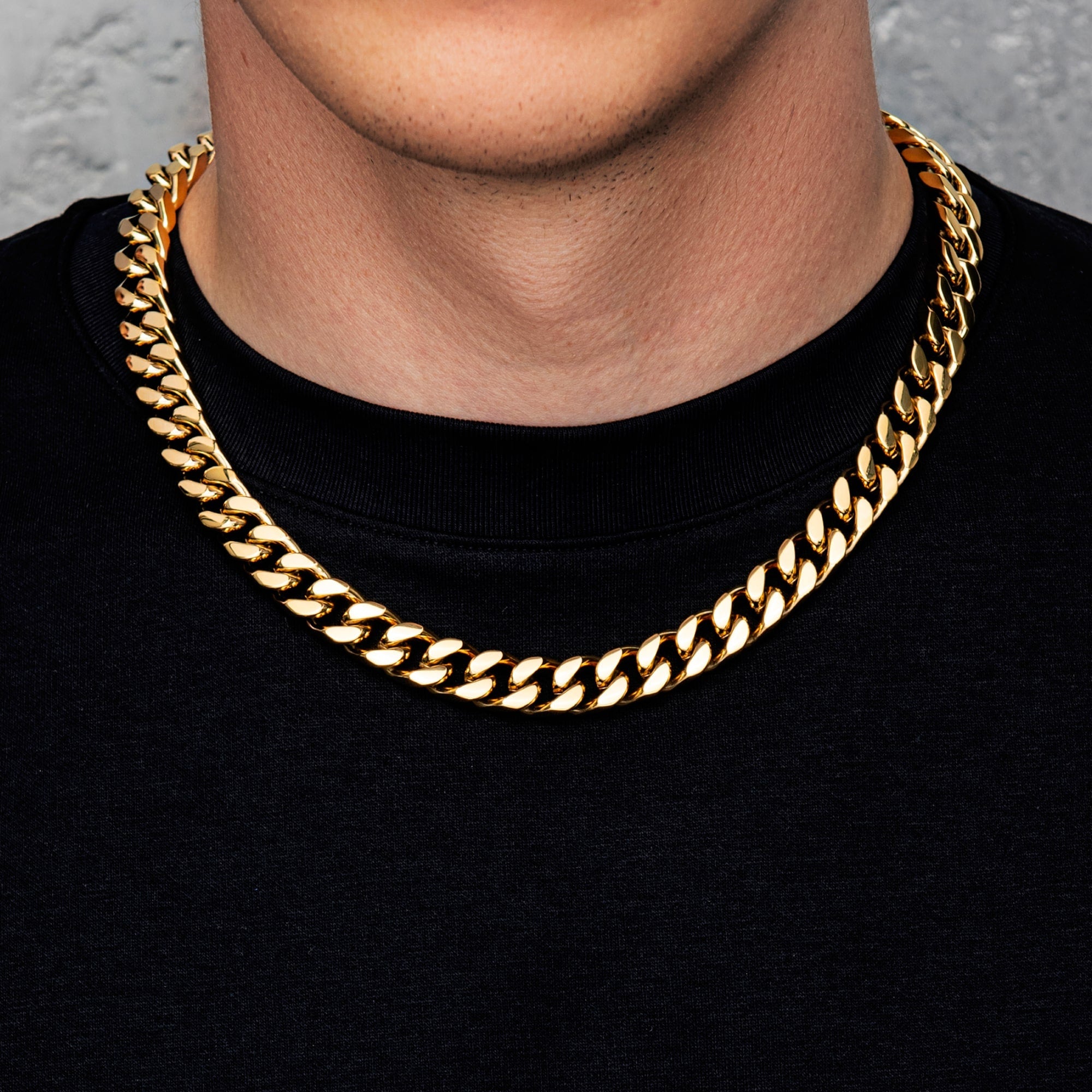 Curb Cuban Link Chain 12mm Gold