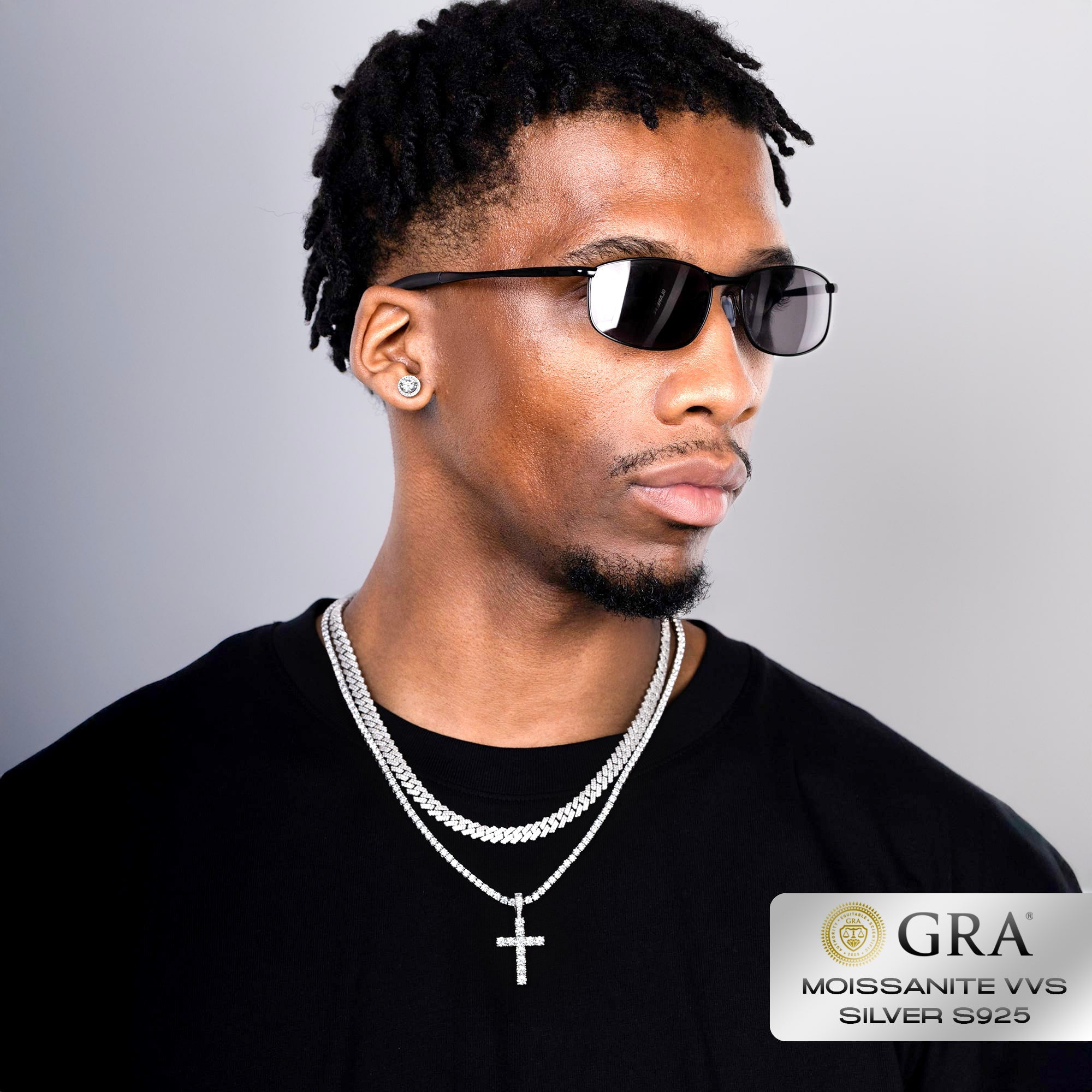 Tennis Chain 3mm Moissanite VVS S925 White Gold