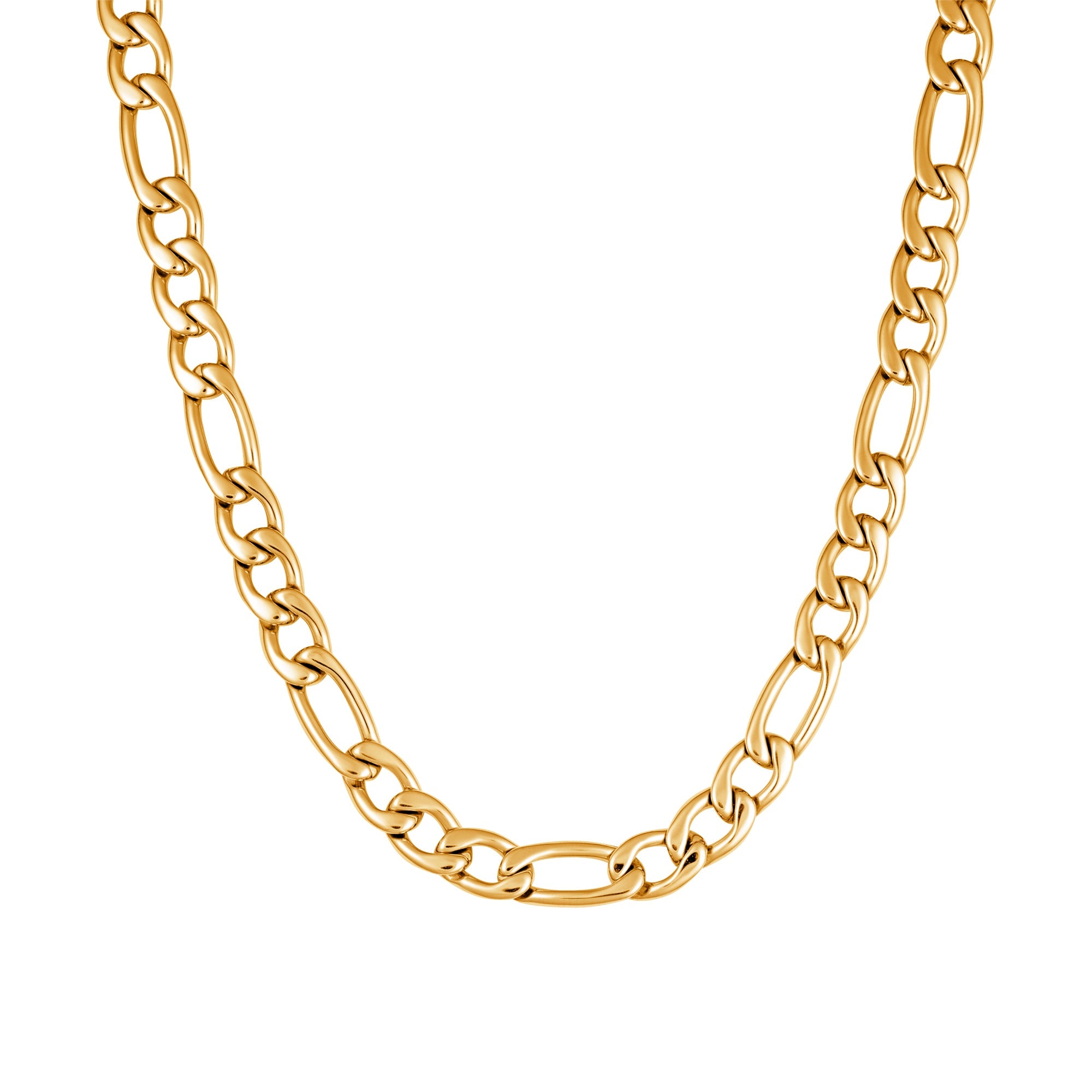 Figaro Chain 7mm Gold