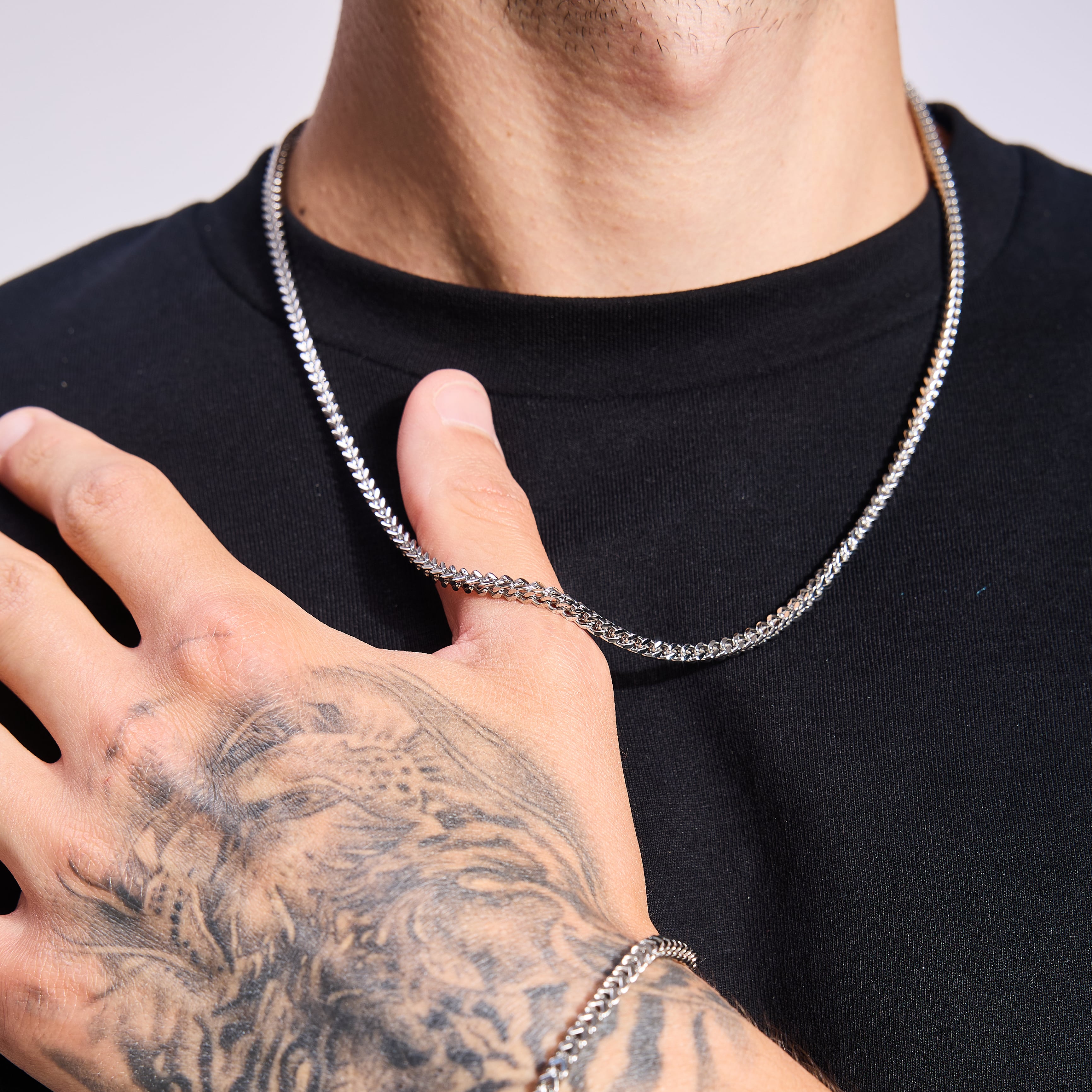 Franco Chain 3mm White Gold
