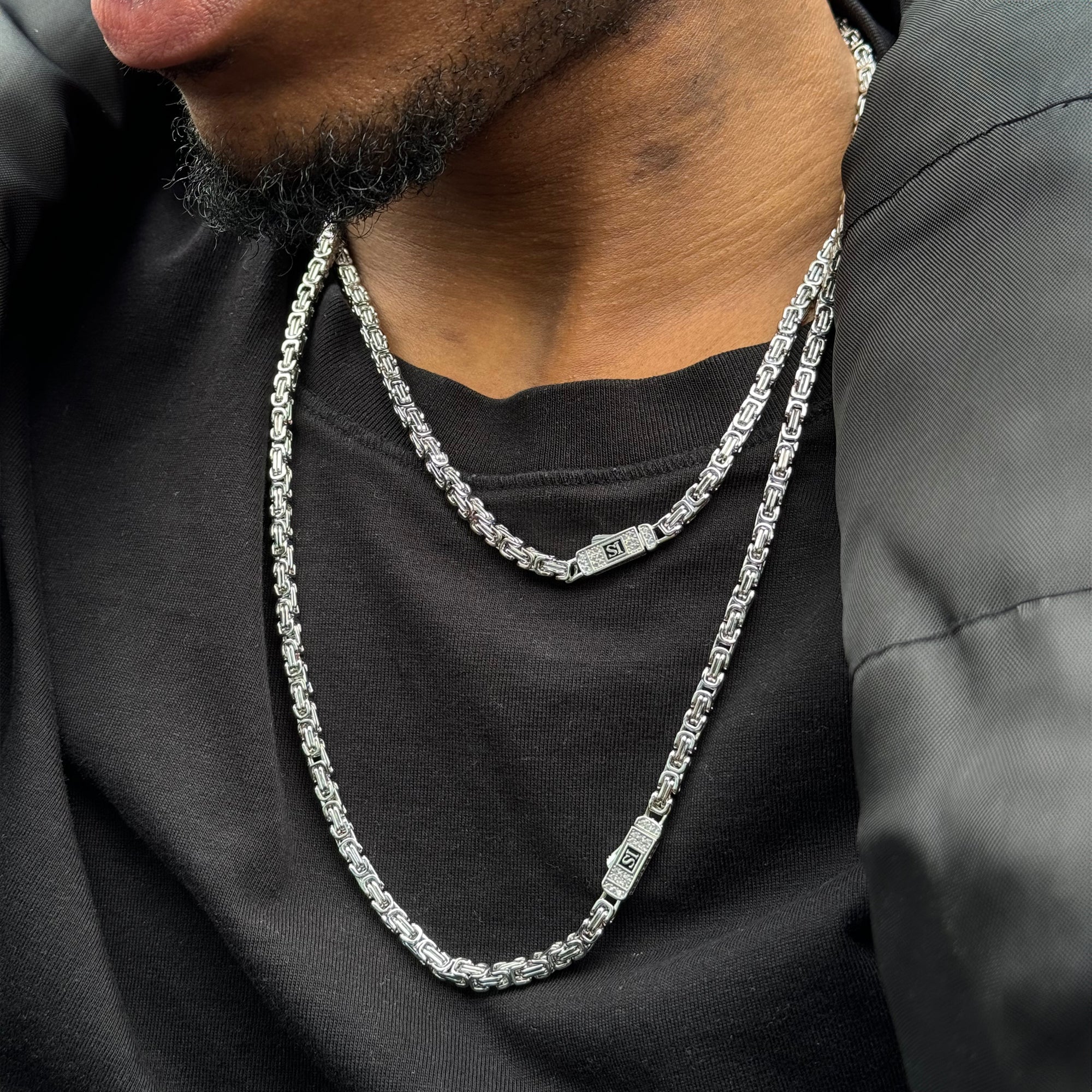 Royal Chain 4mm Diamond Clasp White Gold