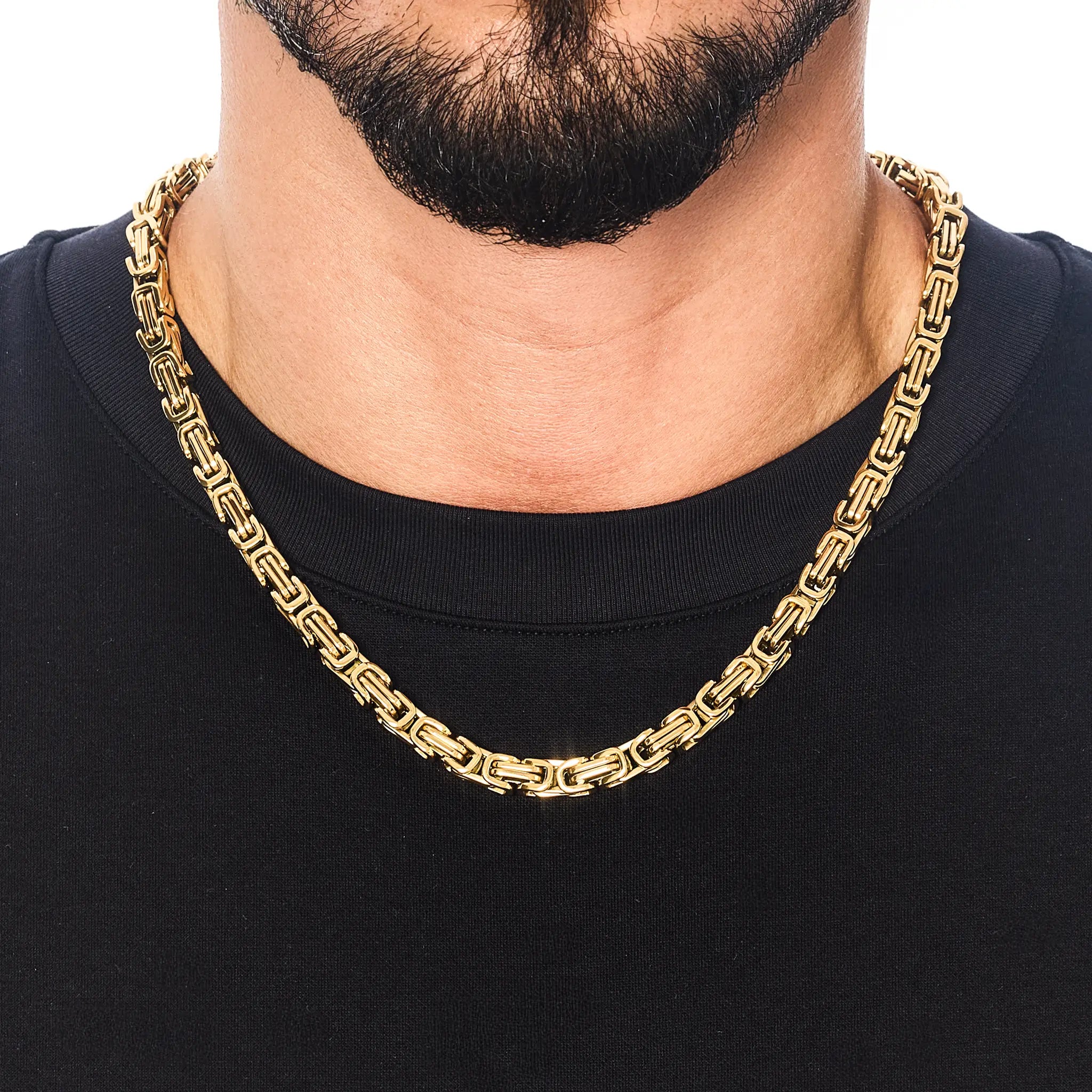 Byzantine Chain 7mm Gold