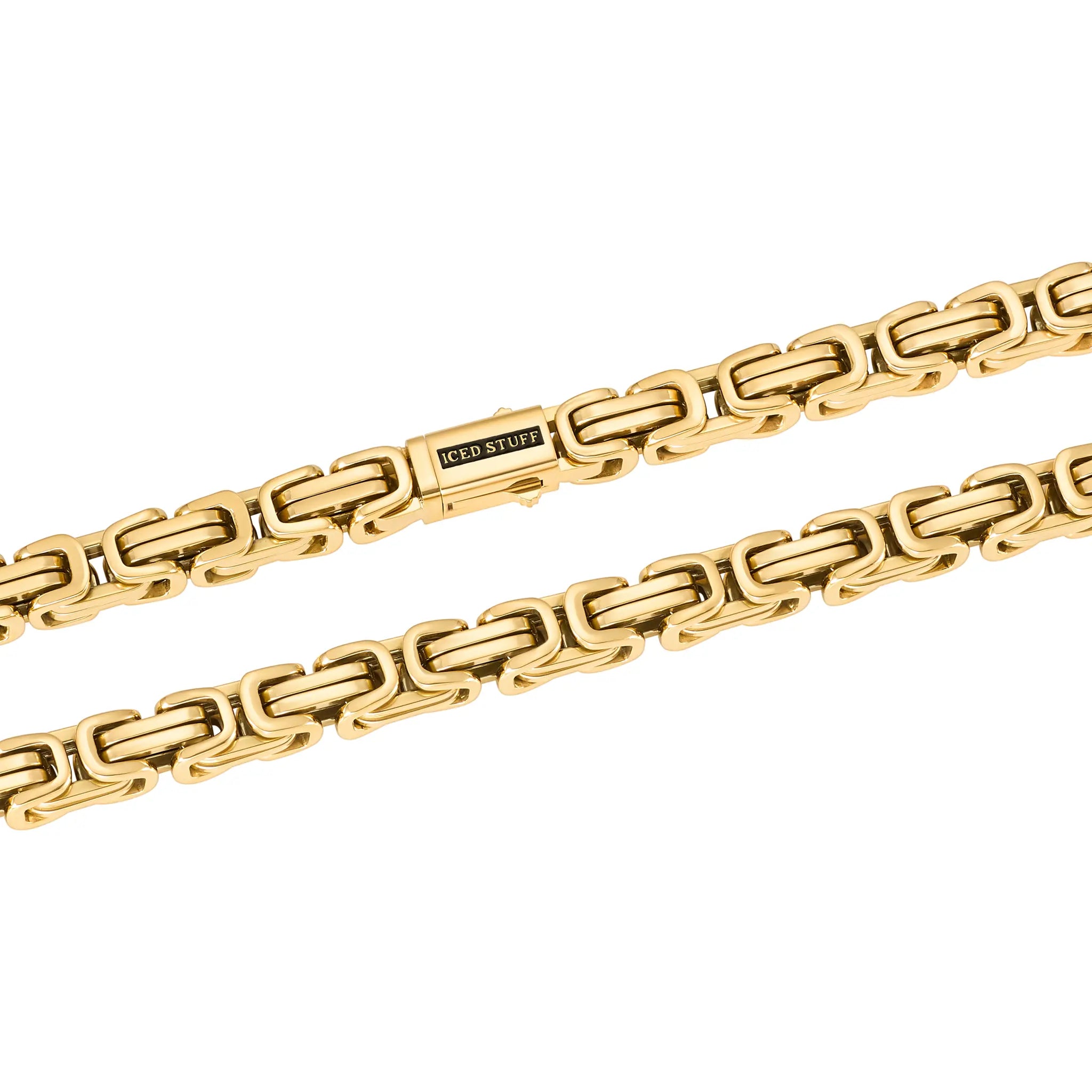 Byzantine Chain 8mm Gold