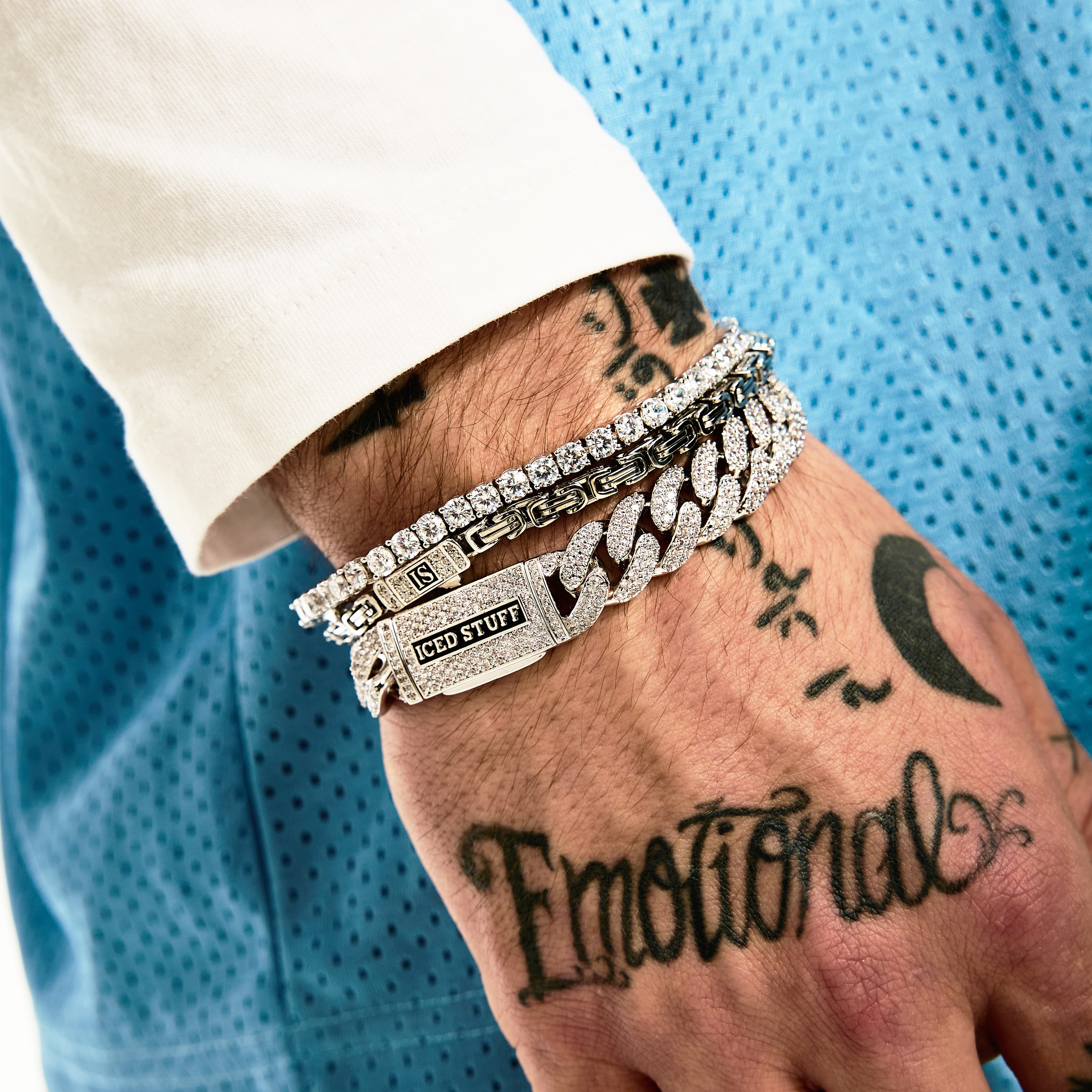 Royal 4mm Diamond Clasp Bracelet in White Gold