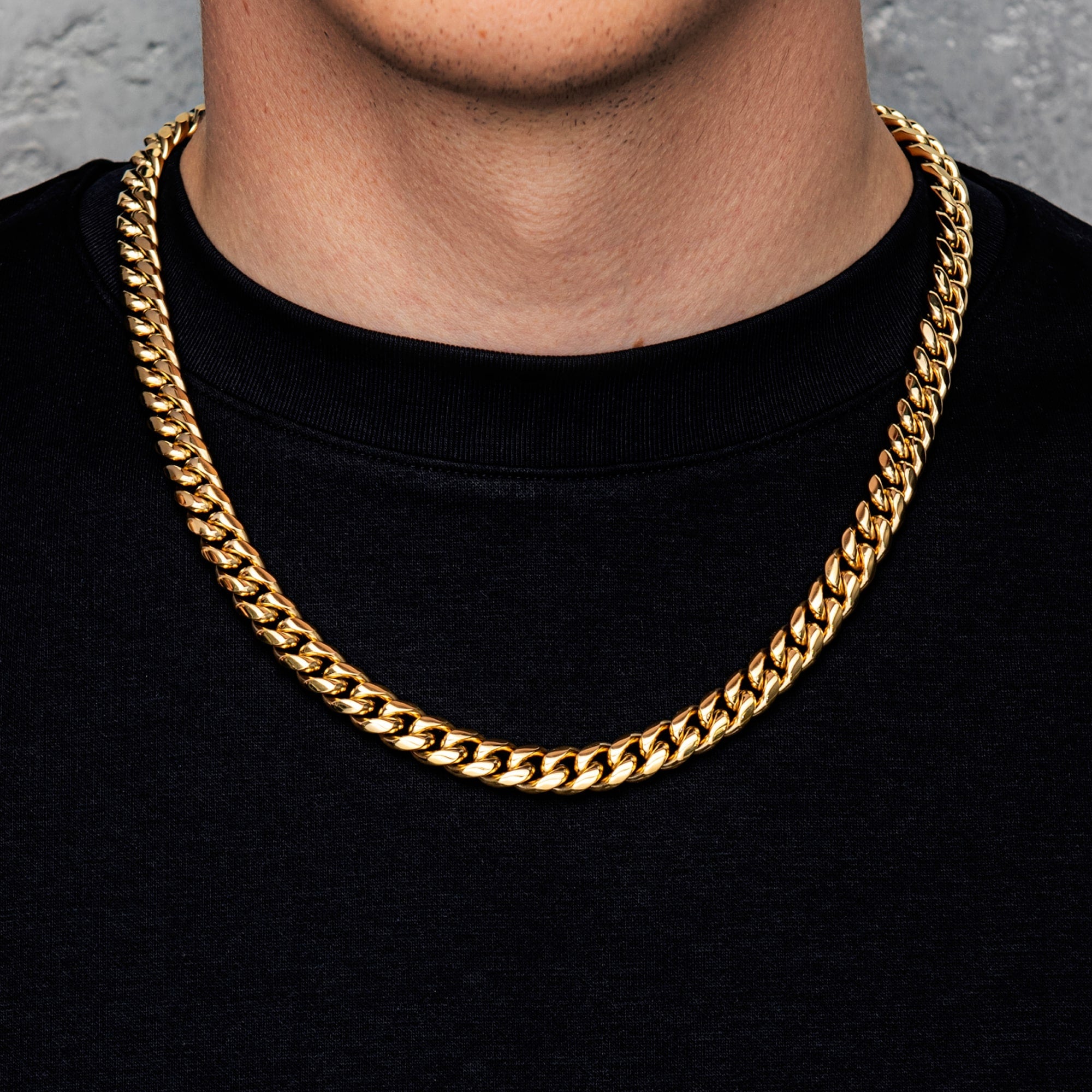 Chaîne Miami Cuban Link 10 mm en or